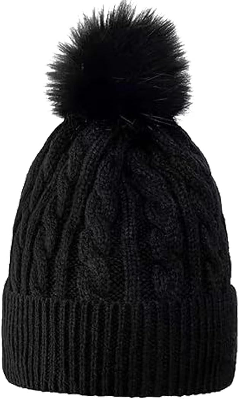 Idopick Winter Knit Beanie Hat for Men Women, Wool Knit Hat Soft Warm Beanie Cap Breathability & Elasticity Snow Cap Hat