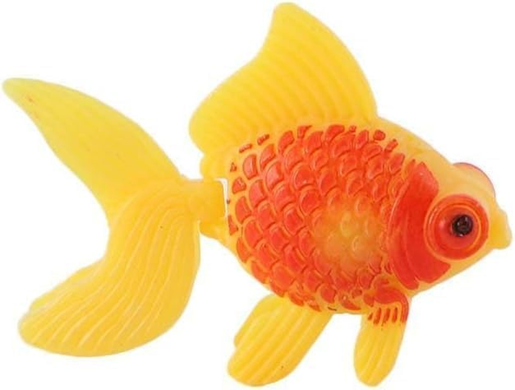 3 Pack Gold,Orange Artificial Aquarium Fishes Fake Fish Plastic Fish Aquarium Moving Fishes Ornament Decoration Orange Goldfish for Aquarium Fish Tank Thematic Ornaments Aquarium D&eacute;cor image number 3
