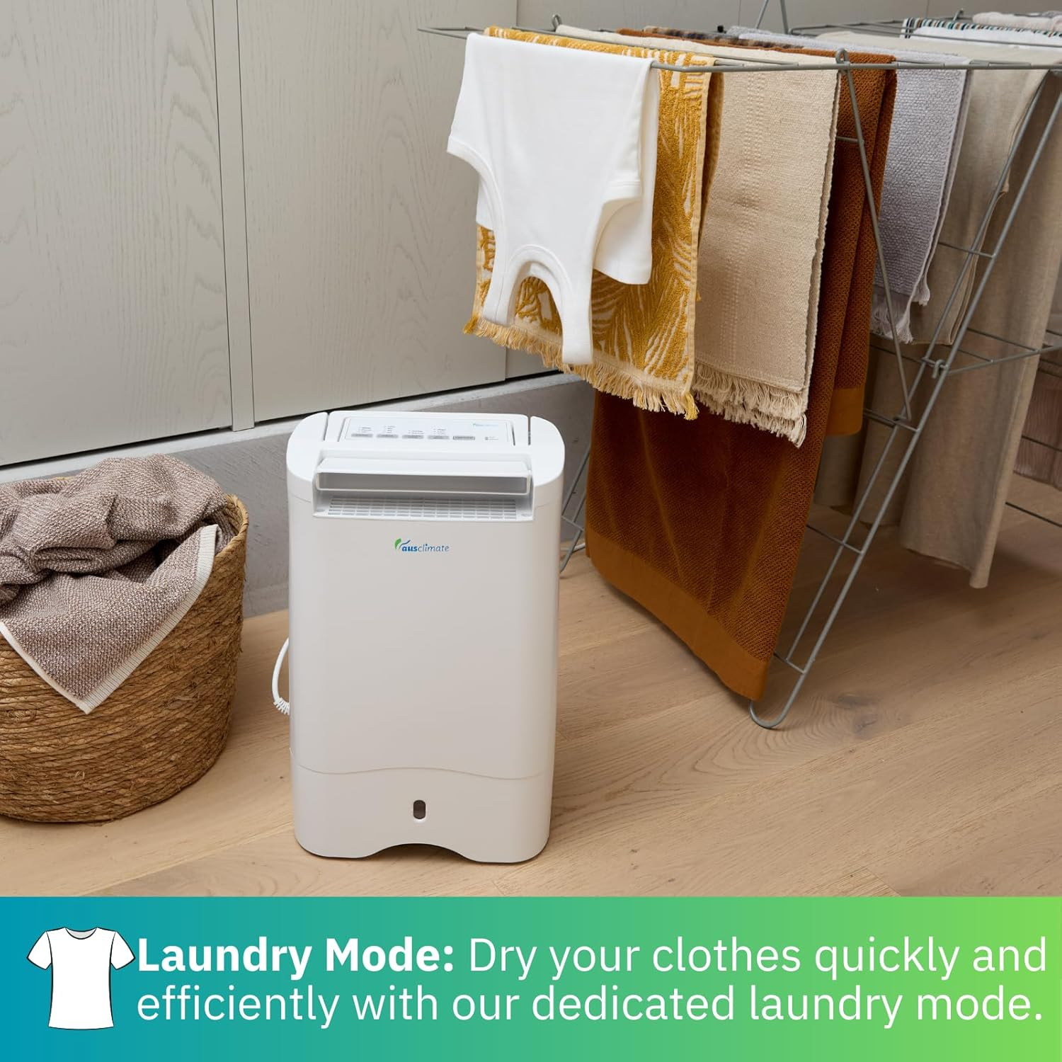 Ausclimate Cool Seasons Premium 10L Desiccant Dehumidifier AU1910DD, Suitable for Areas up to 50M2, with Laundry Mode and 3L Water Tank, White image number 3