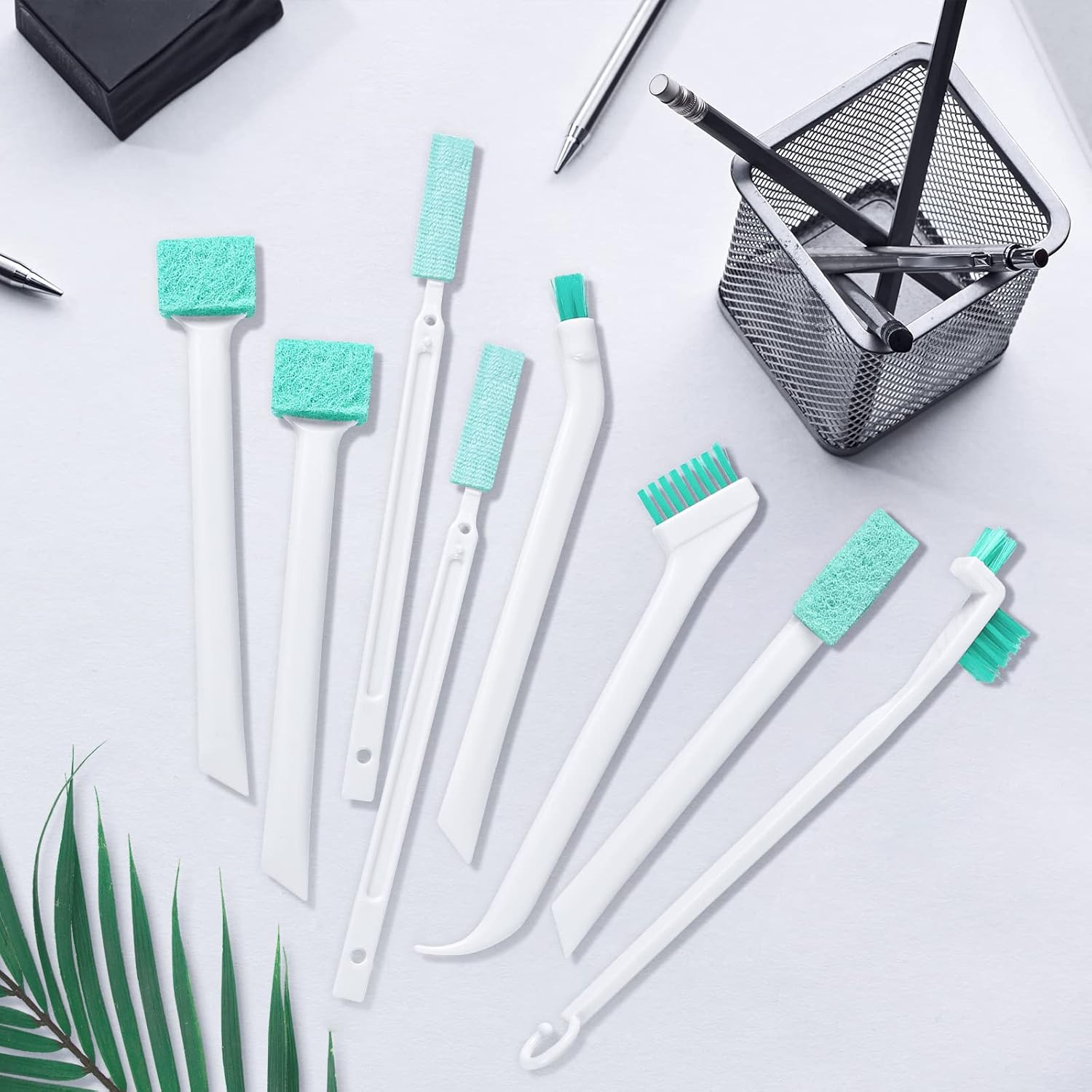Small Cleaning Brush Tight Spaces, 8Pcs Crevice Cleaning Brushes Tool for Household Use, Tiny Cleaning Brush Mini Parts Humidifier Toaster image number 4
