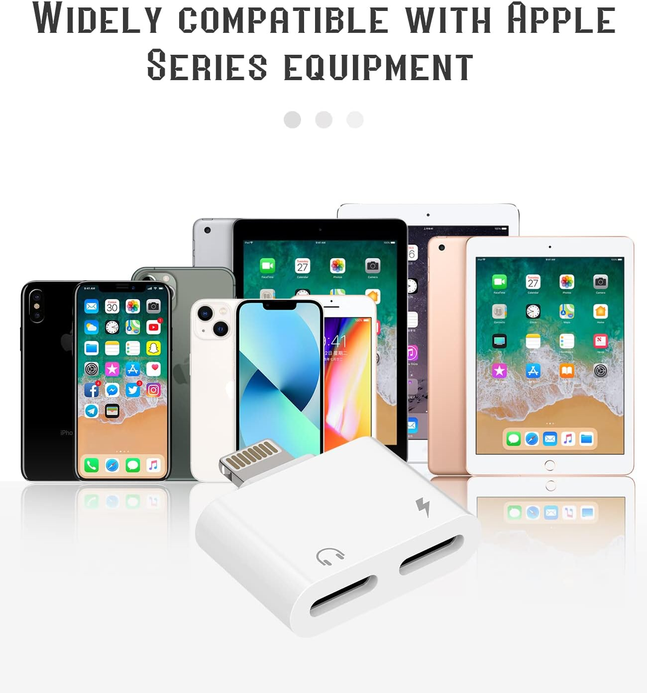 Iphone Headphone Splitter(2Pack) Apple MFI Certified 2In1 Dual Lightning Dongle Adaptador Para Charger AUX Cable Audio Charge Jack Adapter Converter for 11 12 13 14 Pro Max Mini Se X Xr 7 8 plus Ipad image number 6