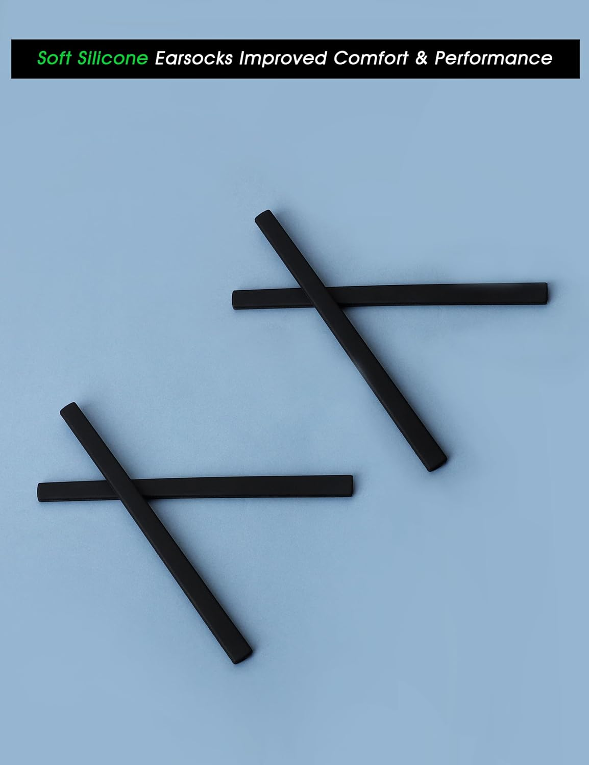 Acefrog Upgraded Soft Silicone Replacement Temple Sleeve Ear Socks for Oakley Tincup Glasses Sunglasses Perfectly Fit, Black image number 5