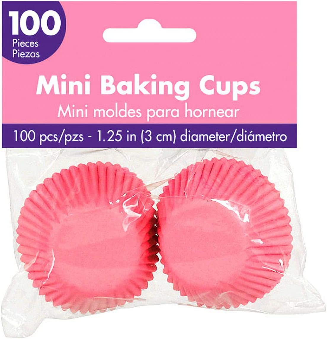 Mini Cupcake Cases Bright Pink image number 2