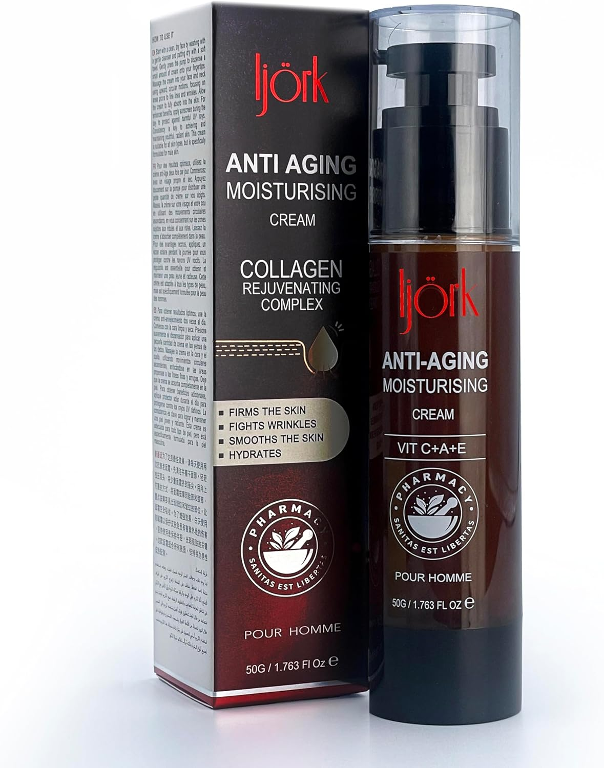 Two anti Aging Moisturiser for Men | Male anti Wrinkles for Face and Neck image number 1