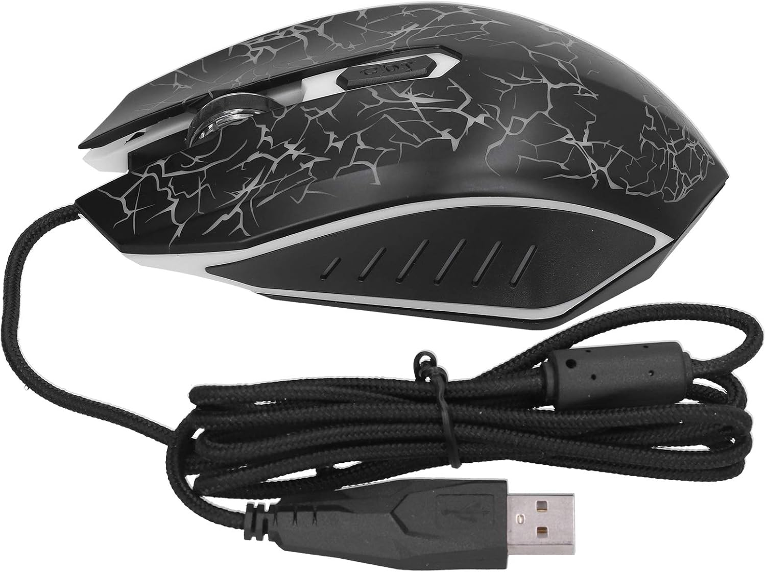 Gaming Mouse,Ergonomic Wired Gaming Mouse,4 Levels Adjustable DPI up to 4000Dpi,Wired Colorful Glowing Gaming Mice,Usb Ultra-Accuracy Computer Mouse,Plug and Play (Black) image number 6