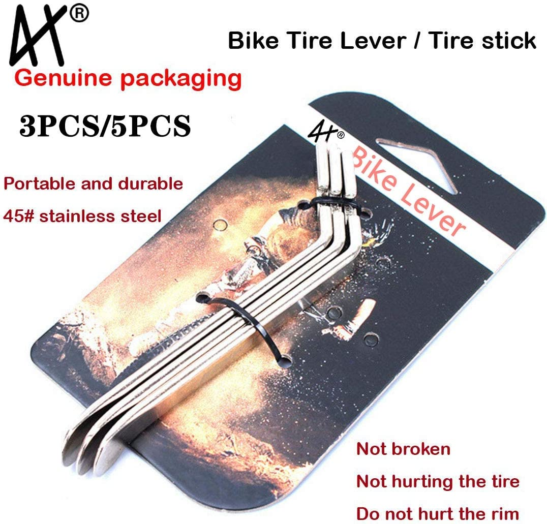 Tragoods Premium Bicycle Tire Lever Tyre Spoon Iron Changing Tool, Bike Tire Levers Premium Stainless Steel Levers to Repair Bike Tube, Best Tire Changing Tool - 3 Pcs image number 5