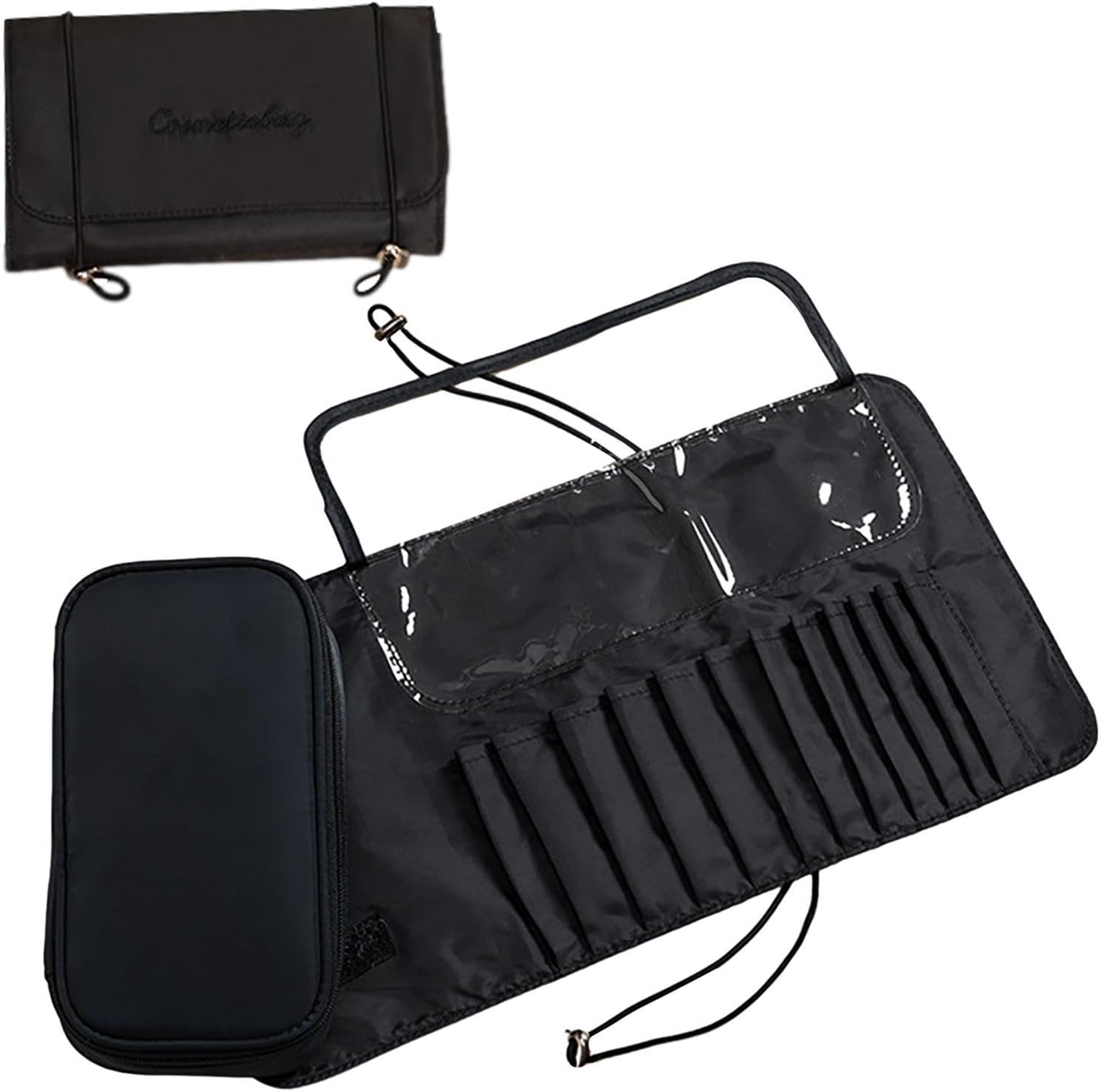 Makeup Brush Holder, Travel Makeup Brush Organizer | Cosmetic Brush Case on Wheels - Roll Makeup Brush Bag Pouch Holder Brush Case, Pink, Se R&eacute;f&eacute;rer Au Descriptif, Refer to Description