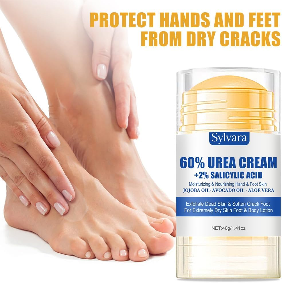 Urea Cream 60 Percent for Feet with 2% Salicylic Acid - Heel Balm,Foot Cream for Dry Cracked Feet,Cracked Heel Repair,Exfoliate Foot Skin,40G (2) image number 6