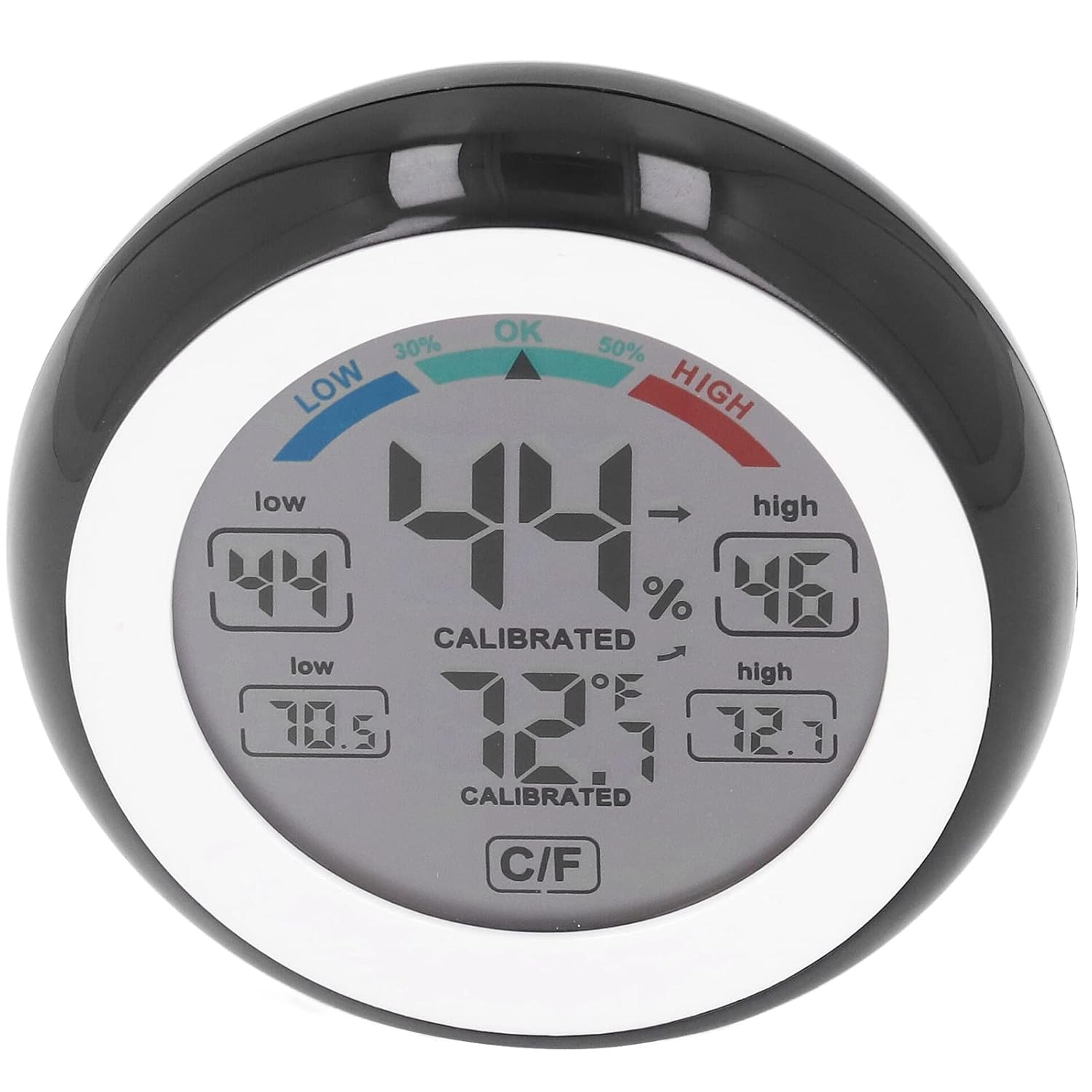 CHICIRIS Digital Hygrometer Thermometer, Indoor Wireless Temperature Humidity Monitor with Touch Screen, Comfort Indicator, 24H Max Min Record and LCD Display image number 2