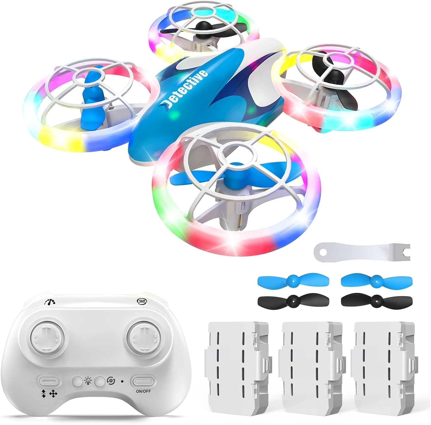 Bluefire Mini Drone for Kids Ages 6+, Remote Control Drone Toys with 3 Rechargable Batteries, Throw to Go, High Speeds Rotation, Self Spin & 3D Flip, RC Quadcopter RC Helicopter Plane for Boys/Girls image number 1