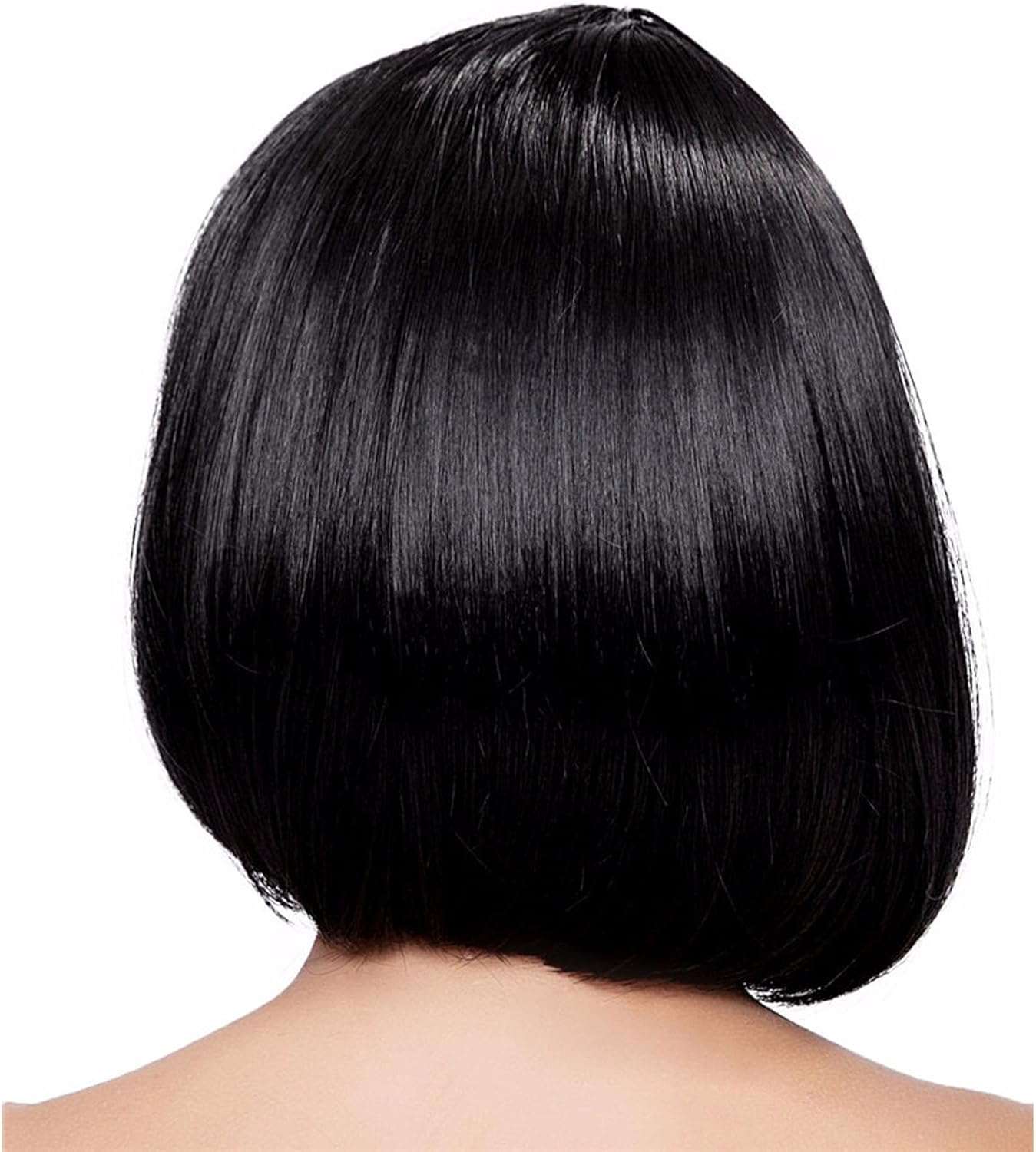 HREDZEO Black Wig Black Short Women, Black Wig Short Straight Wigs Straight Fringe Wigs Short Hair Wig Women for Carnival Cosplay Party