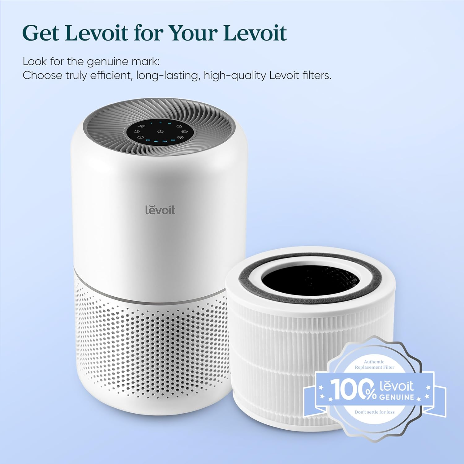 LEVOIT Core 300-P Air Purifier Replacement Filter, 3-In-1 Filter, Efficiency Activated Carbon, Core 300-RF, 1 Pack, White image number 3