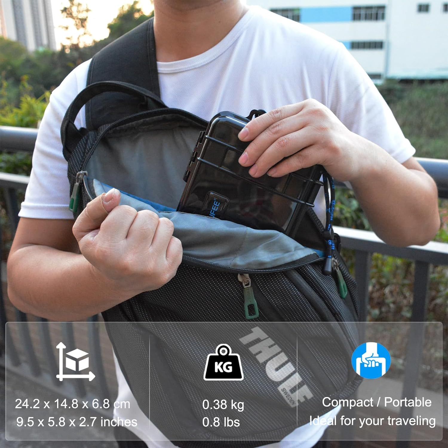 Lekufee Travel Waterproof Hard Case Compatible with DJI Osmo Pocket 3/Creator Combo/Power Expansion Combo/Dji Pocket 3 Video Camera/Vlogging Camera and Accessories(Case & Bag Only) image number 2