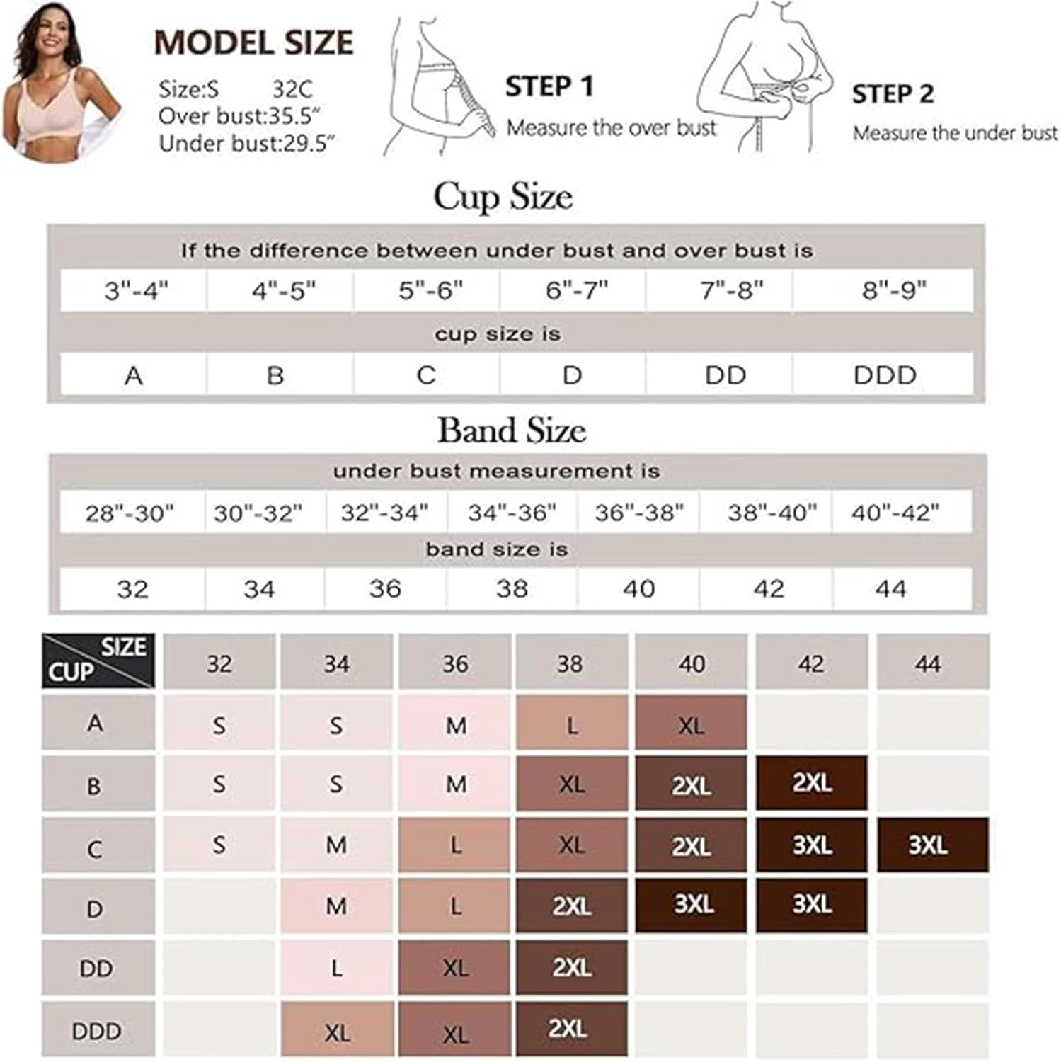 Seamless Scalloped Push-Up Bra, Dutifulon Seamless Scalloped Push-Up Bra, Comfortable Sports No Underwire image number 6