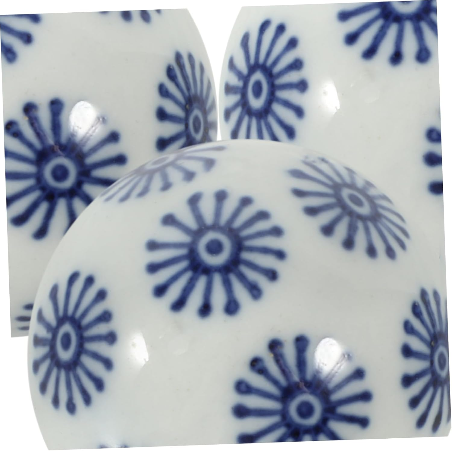 4Pcs Aquarium Decor Blue White Ceramic Fish Tank Balls Floating Decorative Marbles for Home image number 6
