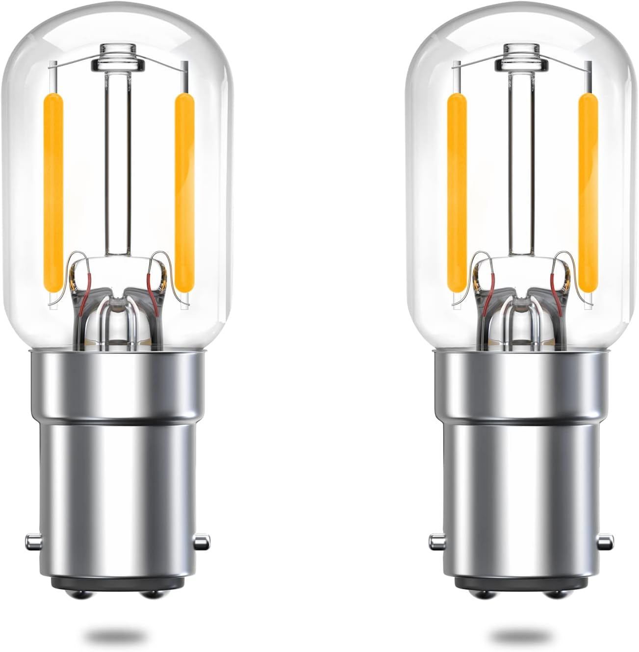 Bonlux B15 Led Bulb 2W,Sewing Machine Bulb Led,B15D Pygmy Bulb 15W Bayonet Incandescent Bulb Replacement, for Living Room, Bedroom,Sewing Machine/Cooker Hood,Warm White 2700K (Pack of 2) image number 4
