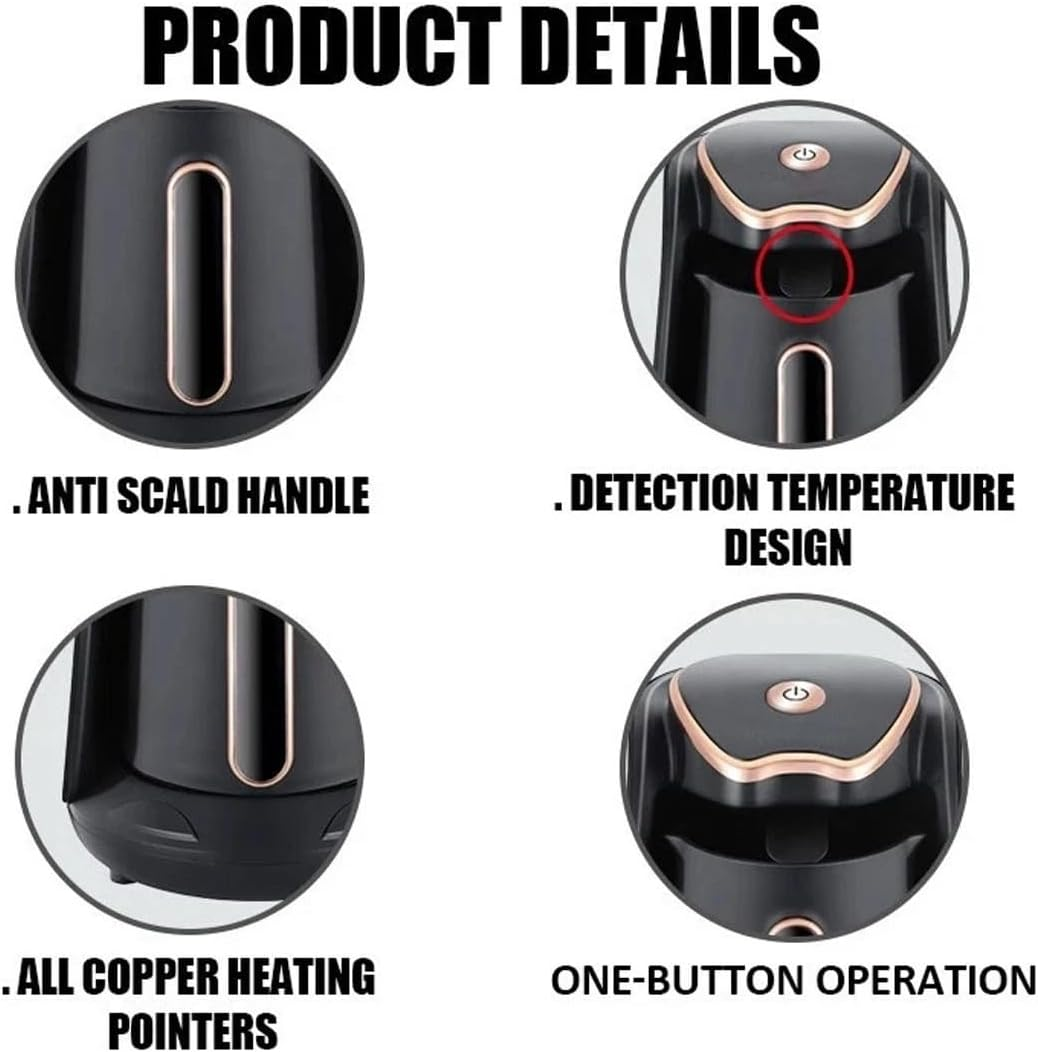 Electric Turkish Coffee Maker, Coffee Machine with Two-Way Spout, Boiled Tea Espresso Coffee Kettle, Anti-Scald Handle, One Button Operation, 250Ml Capacity image number 1