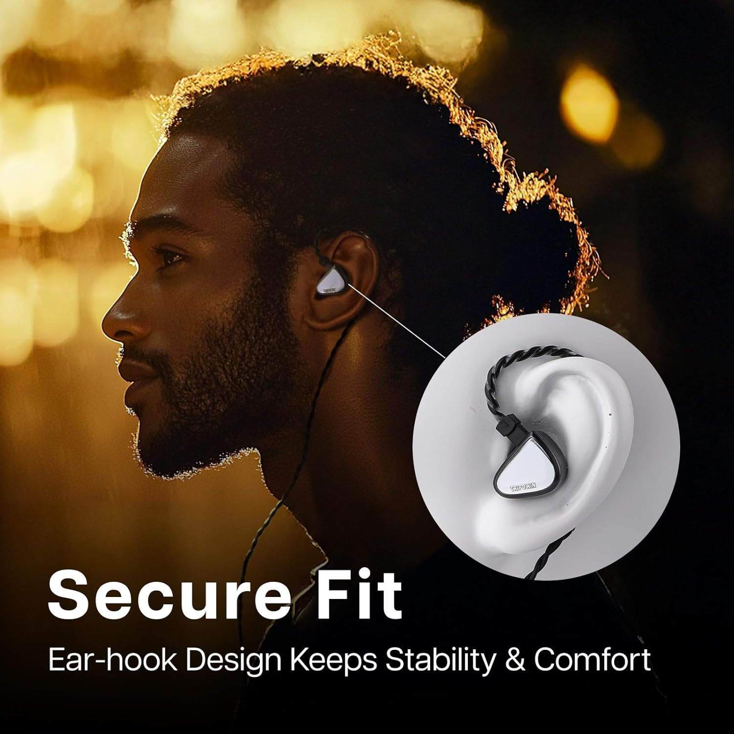 Linsoul Tripowin X 0Dibi: Vivace in Ear Monitor, 10Mm Titanium Diaphragm Dynamic Driver IEM, Hifi Wired Earbuds Earphone, Gaming Earbuds with 2Pin Detachable Cable for Musicians Audio Enthusiasts image number 4