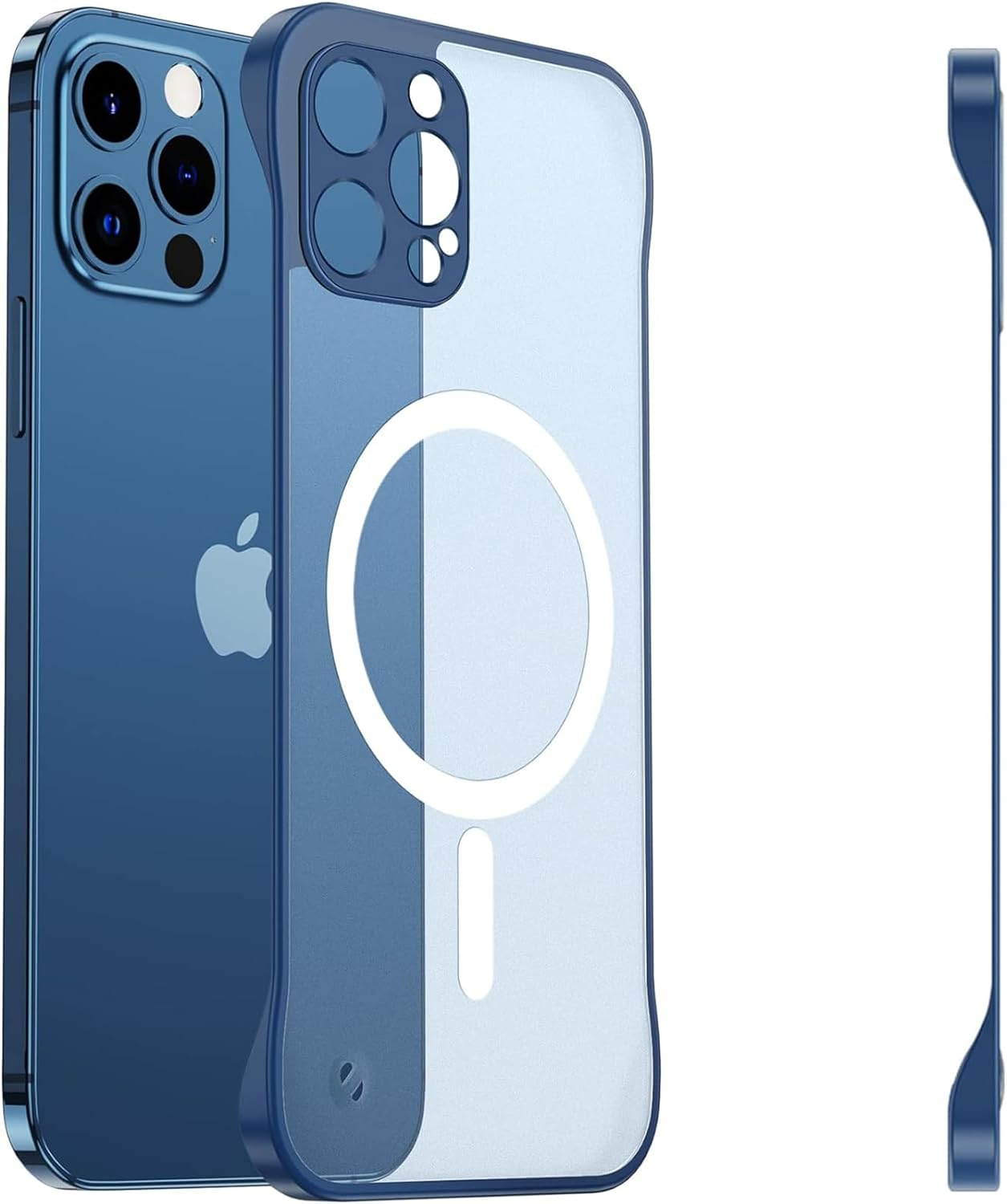 RUNGOS for Iphone 14 Pro Max Case Magsafe (Borderless Translucent Matte) [Bare Metal Feel] [Strong Magnetic] Slim Case for Iphone 14 Pro Max Magsafe Case, 14 Pro Max Magnetic Case Thin 6.7'', Black