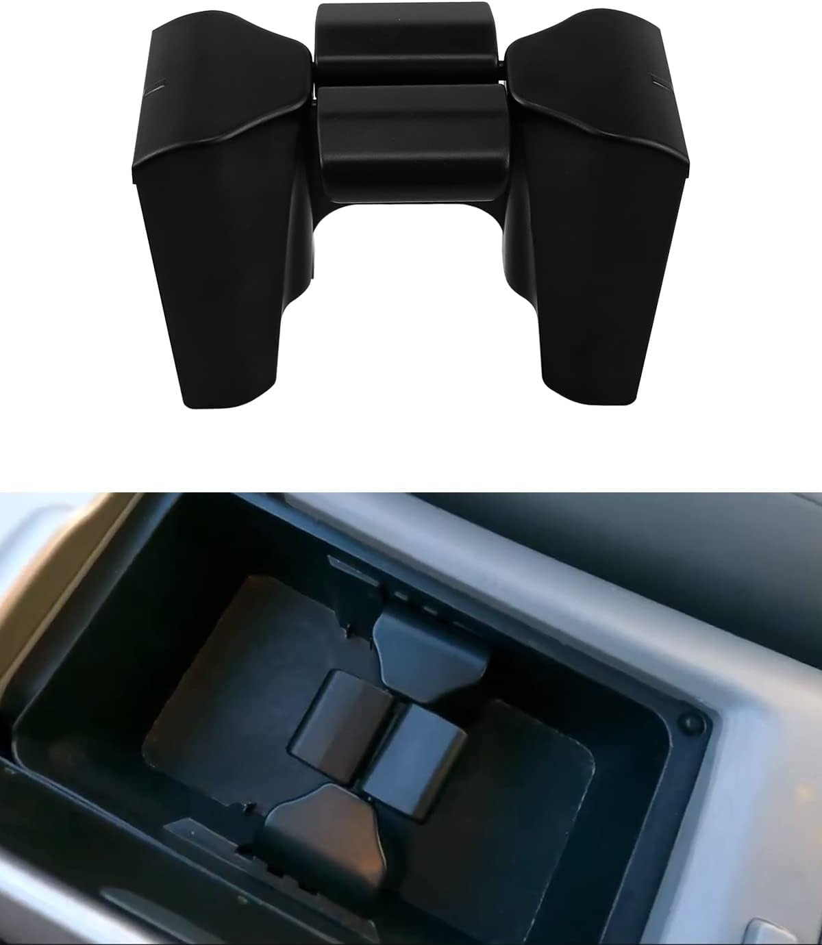 Cup Holder Insert Fit for Toyota Highlander 2002-2007 Adjustable Center Console Cup Holder Divider Replace 55604-48020 Black image number 3