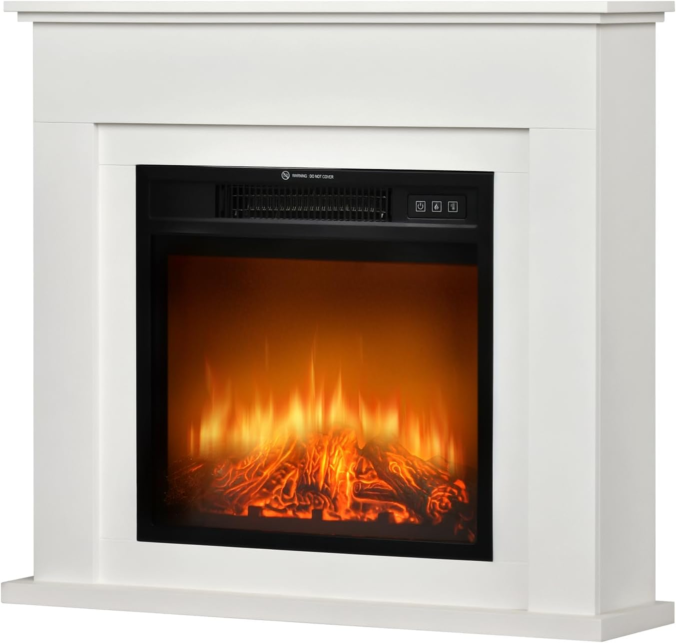 Electric Fireplace Inserts, 1000W/2000W Recessed/Wall Mounting Space Heater with 10 Flame Colors Timer Flame Display Brightness Adjustable