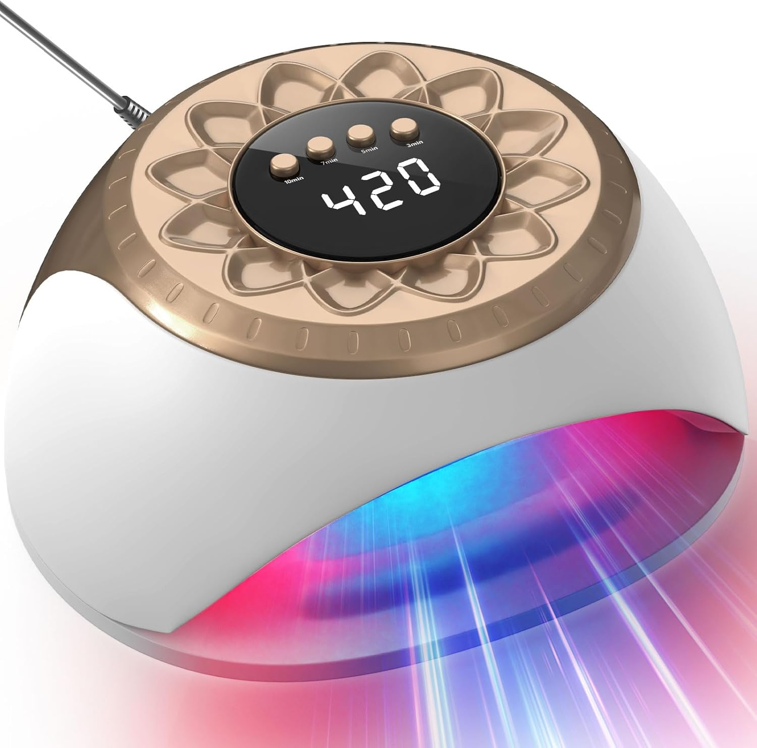 Ikeener Nail Fungus Treatment Device for Multiple Toenail, 15*470Nm Blue Light & 42*650Nm Red Light Fungal Nail Treatment Device with Adjustable Time, Natural Antifungal Laser Nail Treatment at Home image number 4