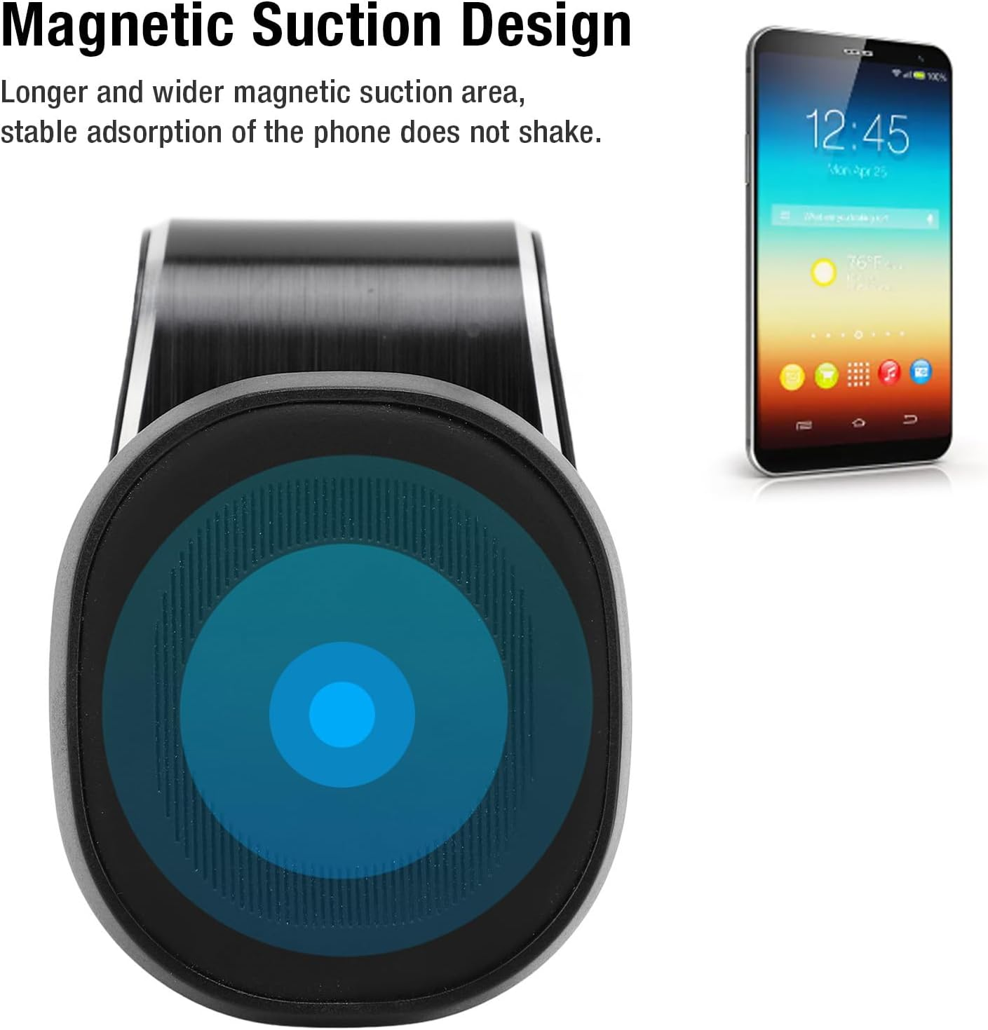 Magnetic Car Phone Holder for Air Vent Mount, Foldable 360&deg; Adjustable Universal Smartphone Holder with Strong Clip for Safe Driving Hands-Free image number 4