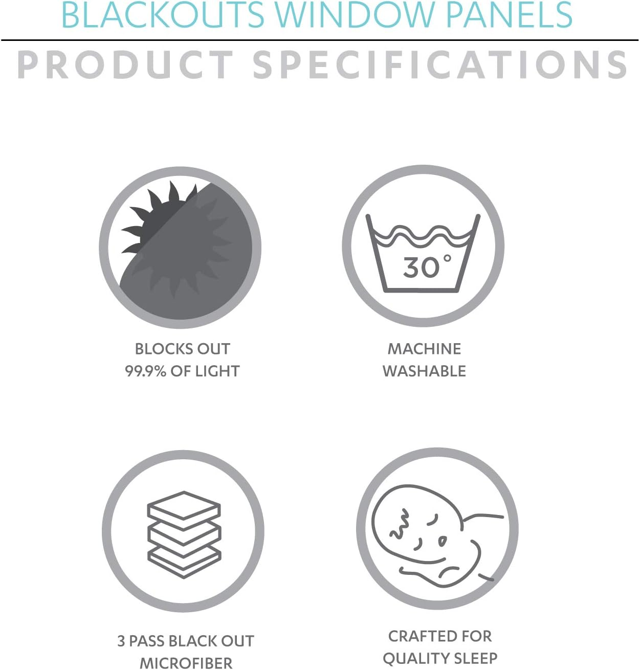 Lush Decor Seaside Starfish Blackout Window Curtain Single Panel, Blue image number 5