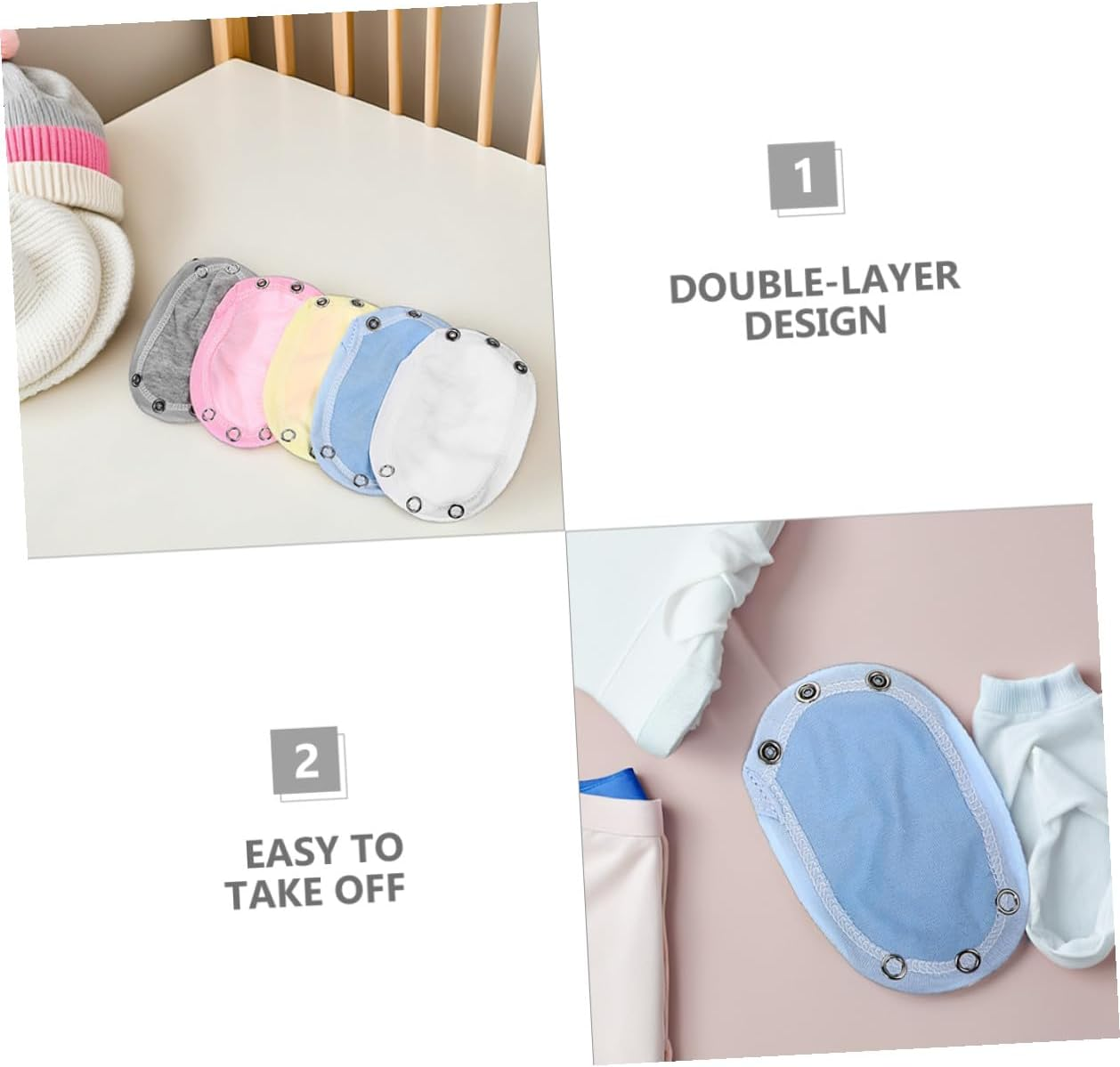 10Pcs Cotton Jumpsuits Extenders for Boy Girl Boy Girl Vest Extenders for Winter Clothes for Mobile Jumpsuits image number 1