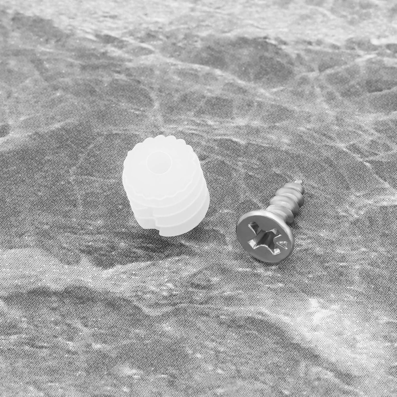 VGOL 50 Sets Plastic Hinge Dowel Inserts Kits for Cabinet Furniture Repairing Compatible with Blum Hinges Plastic Dowel Iron Nickel Plated Screw image number 5