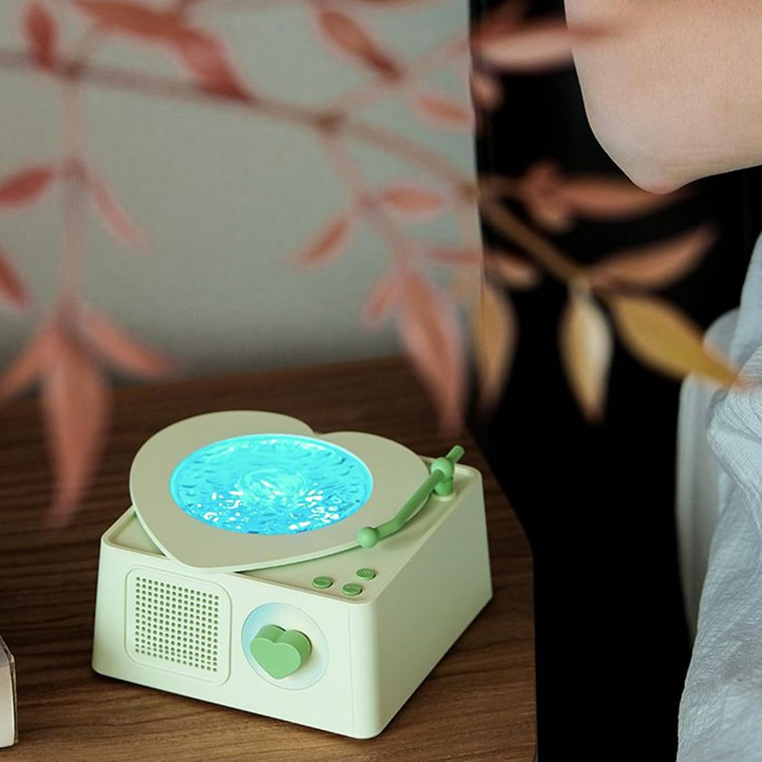 Wireless Speaker Machine,Wireless Music Speaker Audio Machine | Surround Sound Record Player Shape Equipment for Camping Bb Teens Adults Students Music Lovers - Yellow image number 4