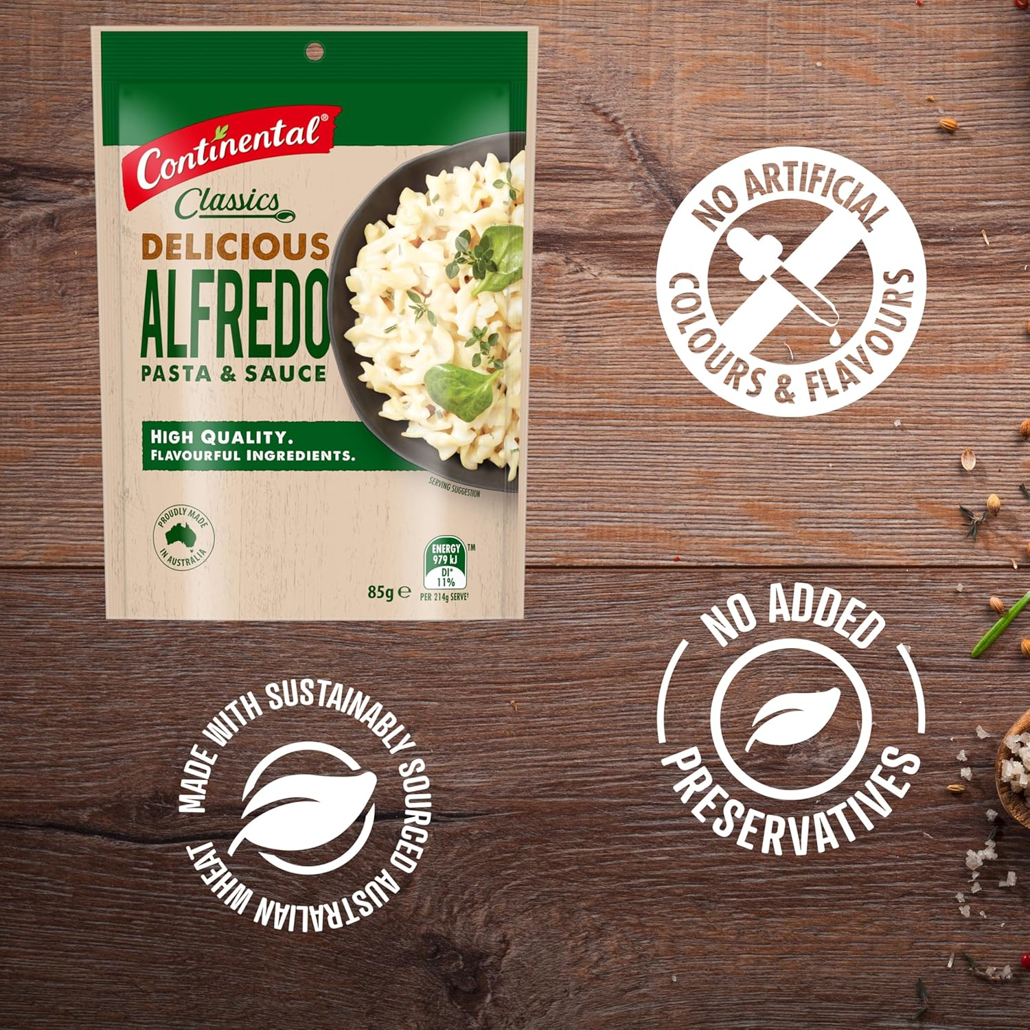 Continental Classics Alfredo Pasta & Sauce 85 G image number 3