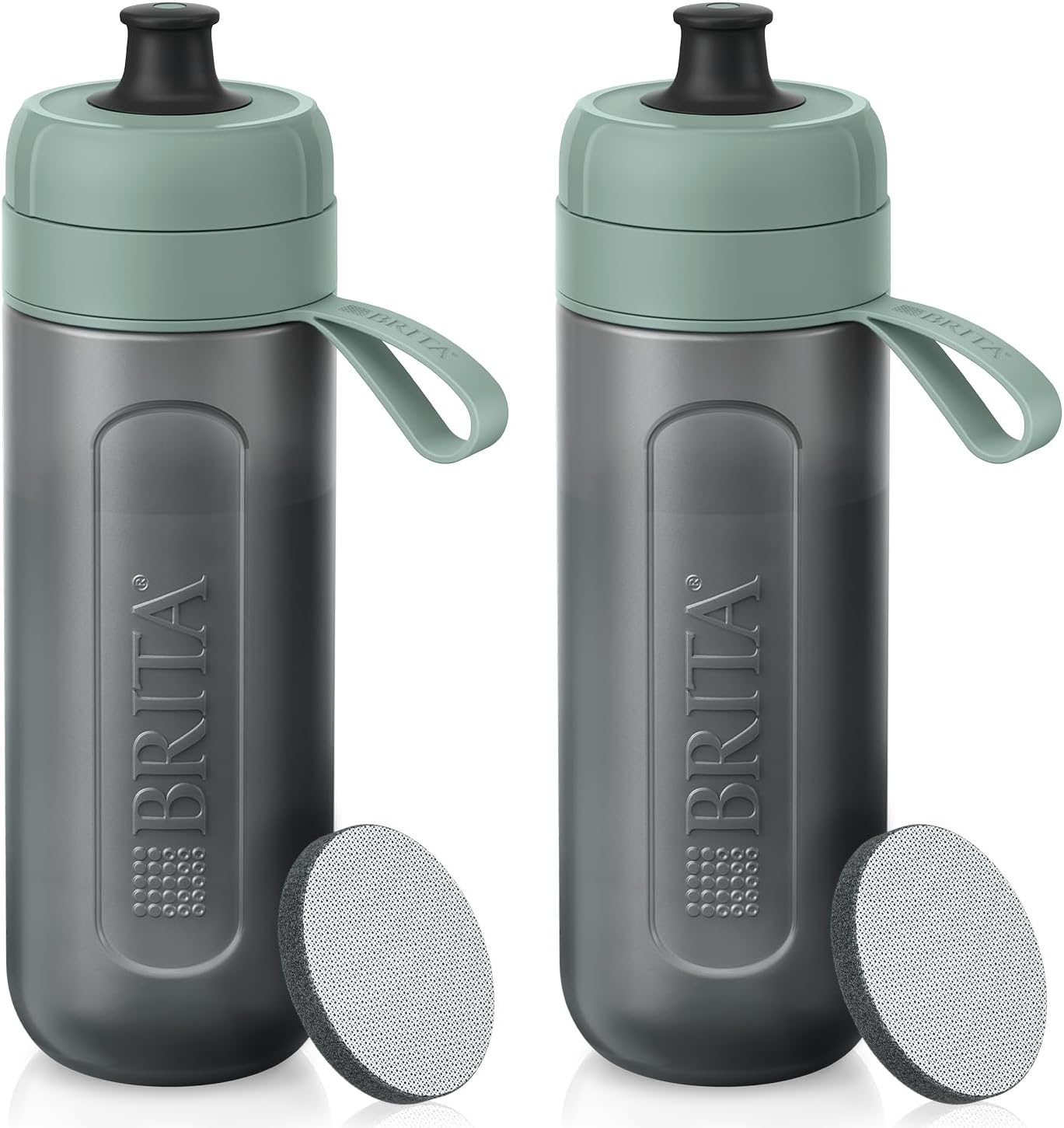 Brita Water Filter Bottle Water Bottle PFOS/PFOA Removal Tested Active Mauve Rose 600Ml with 1 Cartridge