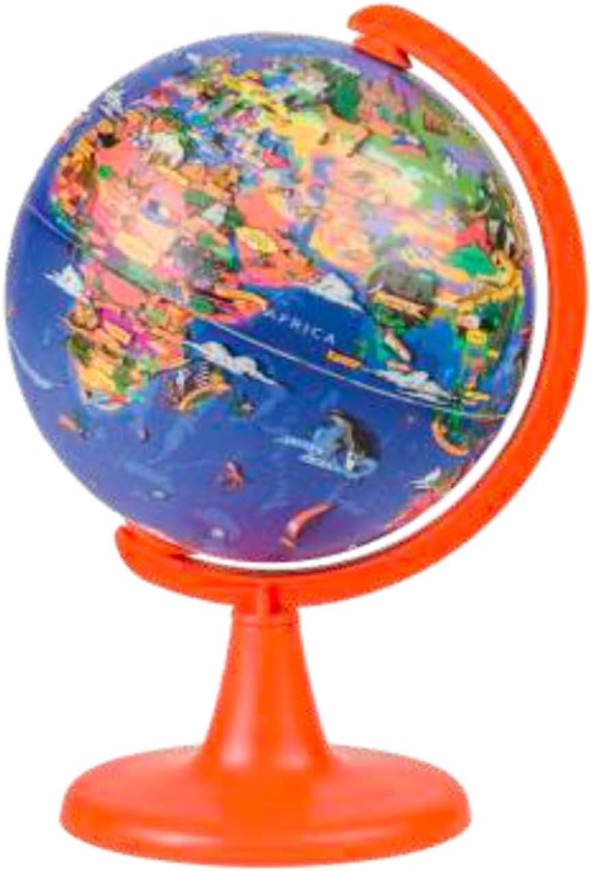 15Cm Puzzle Globe with 100Pc Puzzles 'My World' Globe. Rotating, Spinning, Playing, Finding Out about Countries on the Earth image number 6