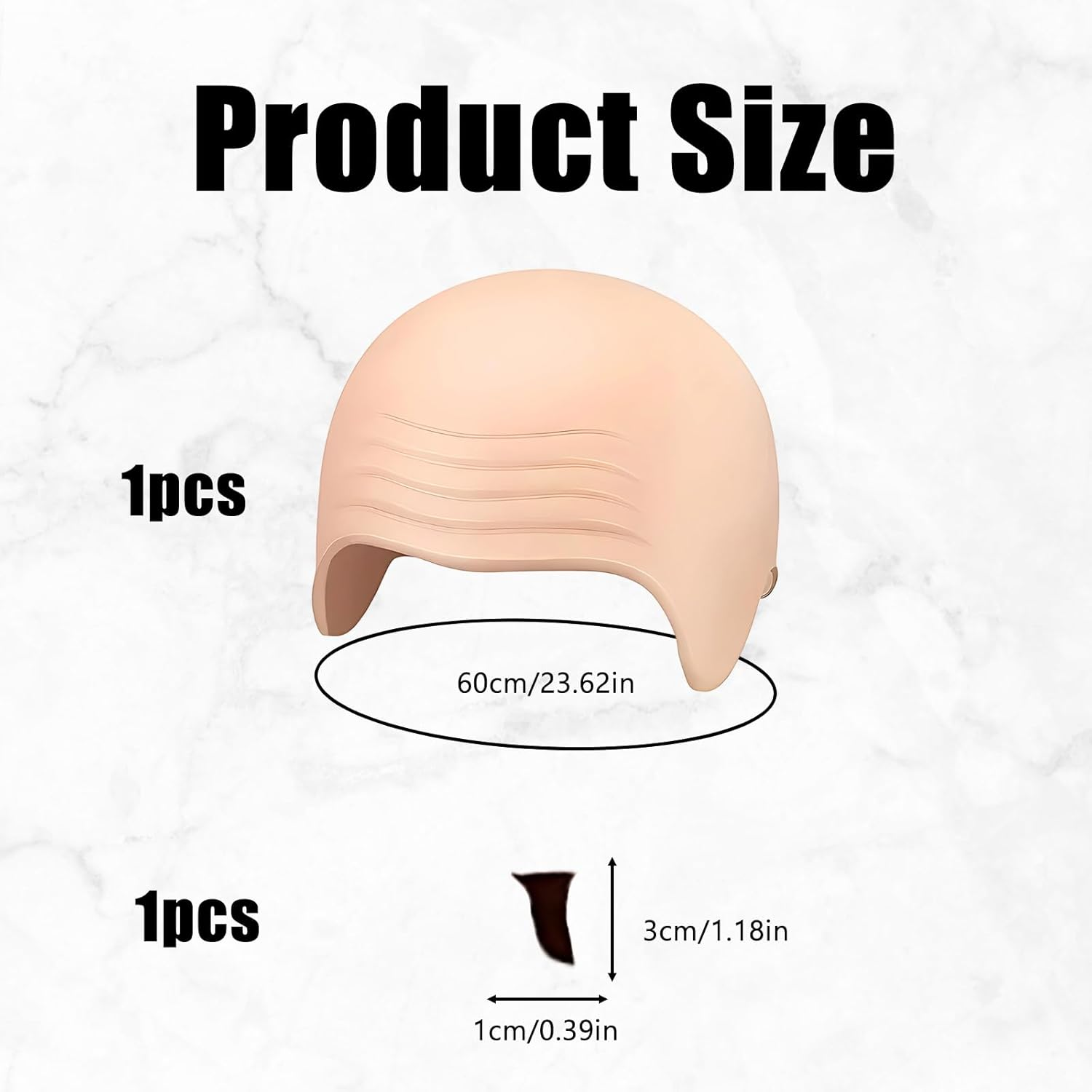 Pitbull Costume Set, Bald Cap Pitbull with Sunglasses and Fake Beard, Bald Cap for Party and Cosplay, One Size, Skin-Friendly Materials image number 1