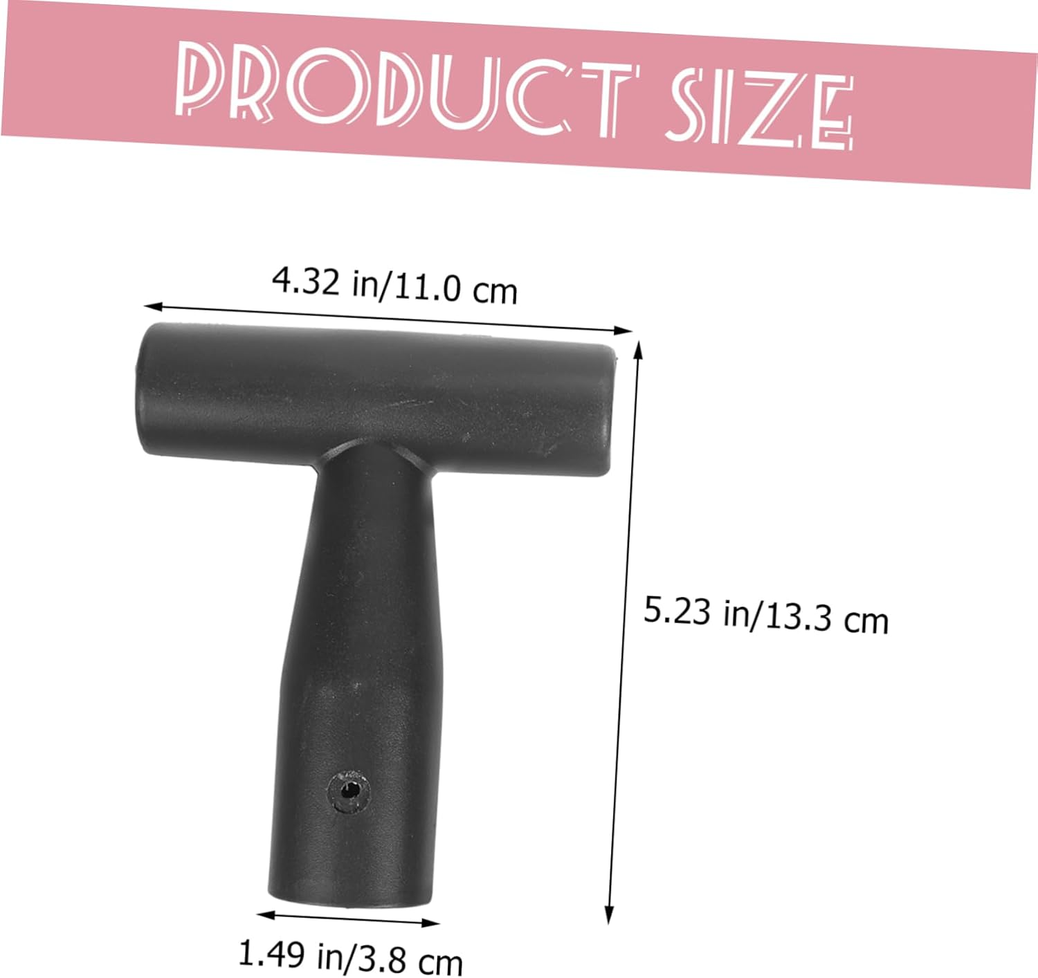 Happyyami 2Pcs Shaped Handle Steel Shovel Spade Replacement Handle for Gardening