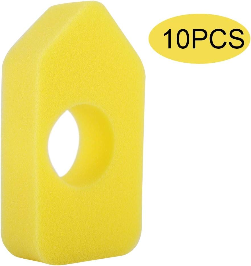 Foam Air Filter,10Pcs Air Filter Yellow Foam Replacement Air Cleaning System,Good Working Conditions and Easy Installation for Briggs & Stratton 986434 image number 5