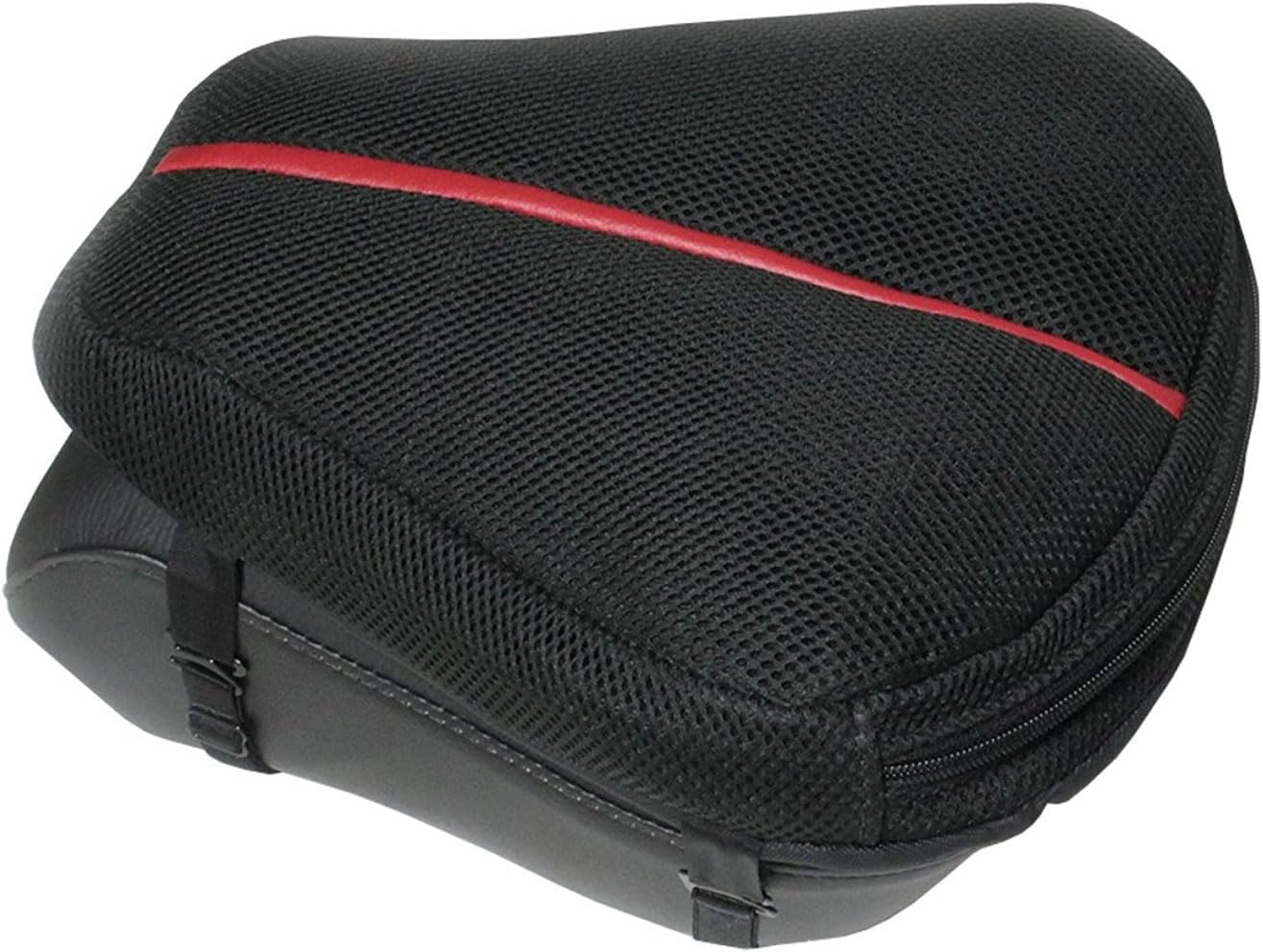 AIRHAWK 11" X 11" Dual Sport Motorcycle Seat Cushion - Lightweight Portable Inflatable Multi-Cell Air Pad with Breathable Spacer Mesh Cover & Non-Skid Bottom image number 1