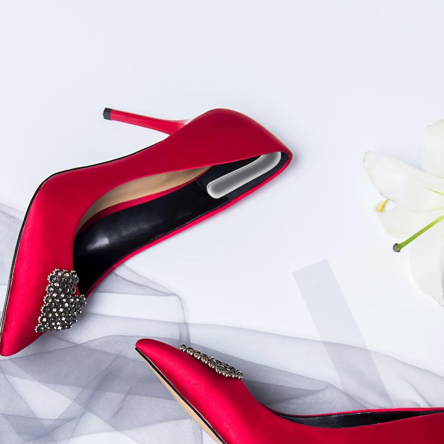 Homoyoyo 16PCS Slingback Heel Grips Heel Grippers for Shoes Women, Transparent Silicone Shoe Strap Grip for Slingbacks, Women'S Footwear image number 3