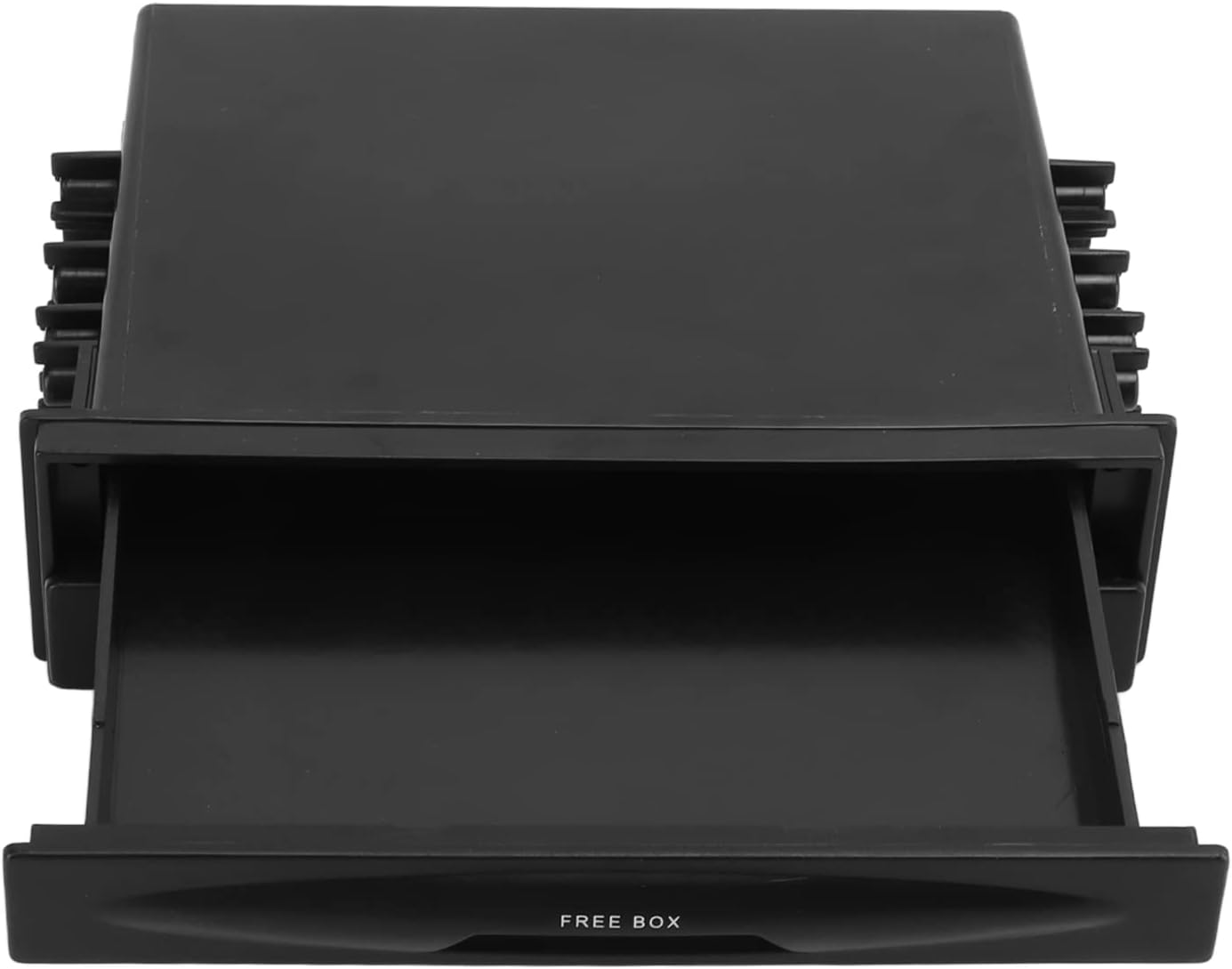 1 DIN 2 Layer Radio Storage Box with Cup Holder for Universal Car Fit Durable ABS Interior Organizer for Small Items Compact Cars Suvs Road Trip Family Use Office Commute image number 1