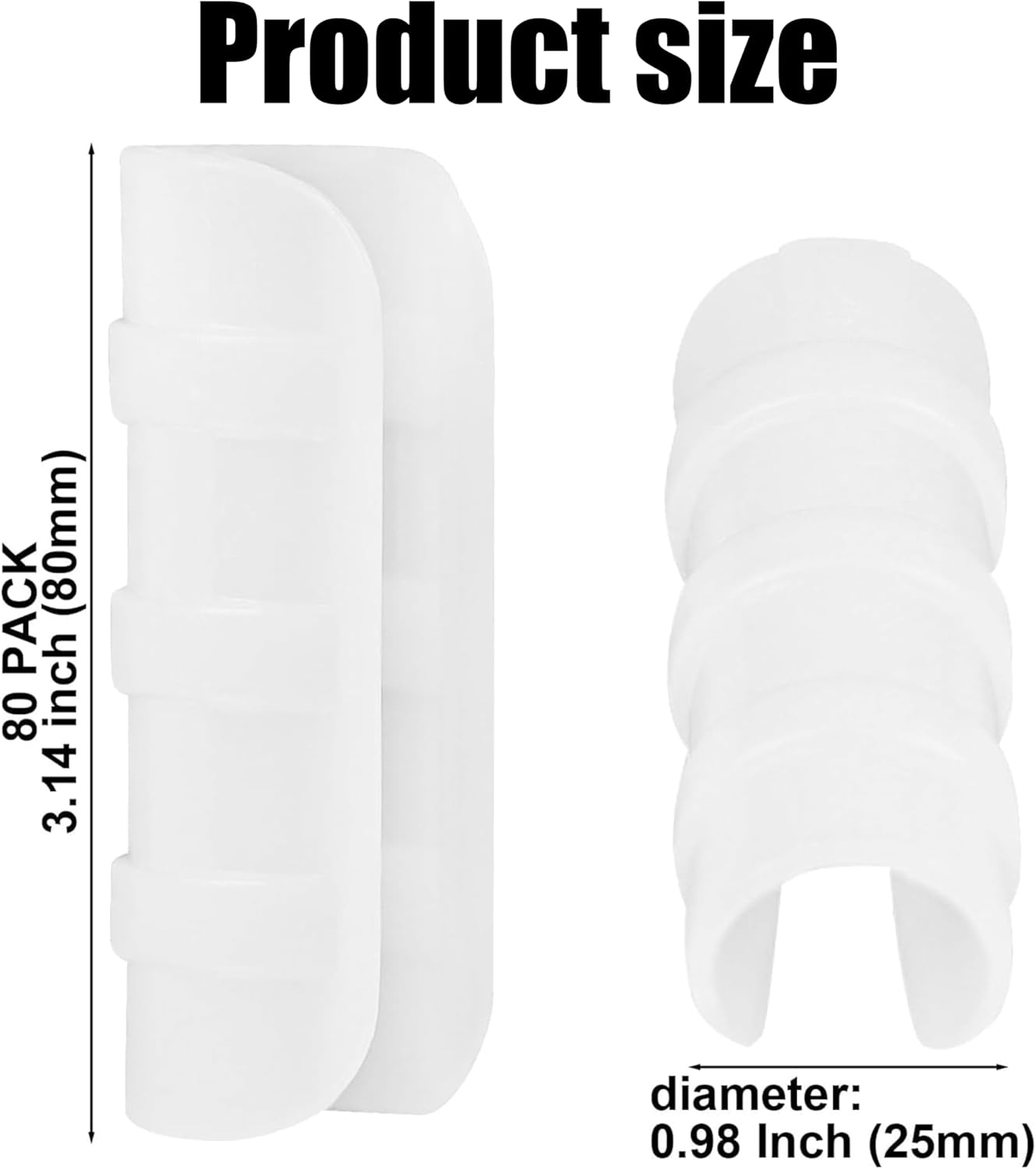 80PCS 1 Inch Greenhouse Clips - Heavy Duty ABS Plastic Clamps for PVC Pipe,Greenhouse Film,Sunshade Nets,Gardening & Farming (White) image number 2