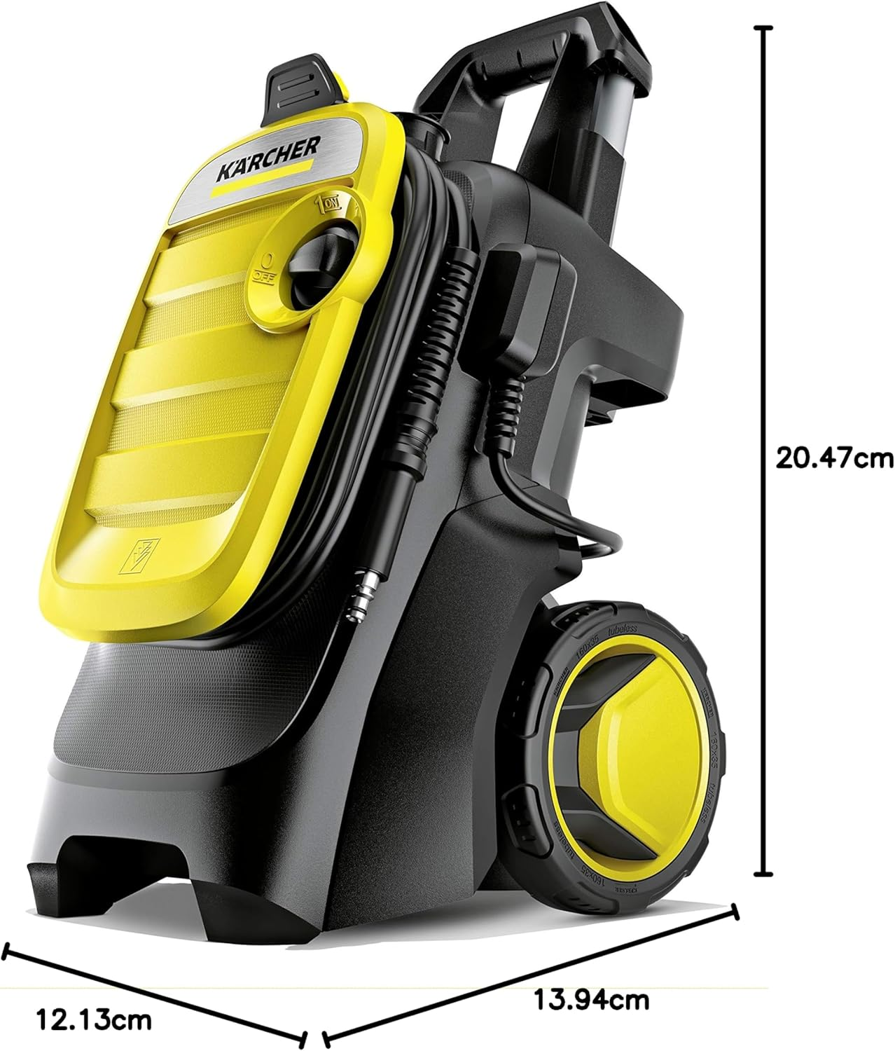 K&auml;rcher K5 Compact 2300PSI Electric Pressure Cleaner/Washer, Flow Rate: 8.3Ltr/Min; 8M Hose with Power Jet & Dirt Blaster, Additional Garden Hose Adapter image number 2