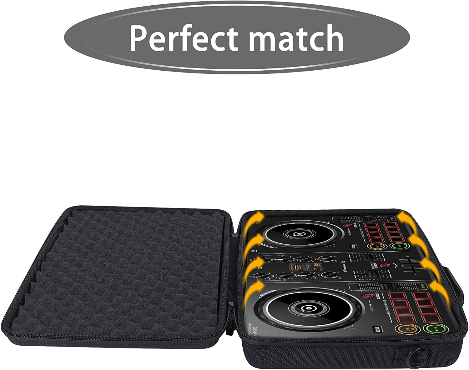 Khanka Hard Travel Case Replacement for Pioneer PRO DJ (DDJ-200) Pioneer Smart DJ Controller image number 1