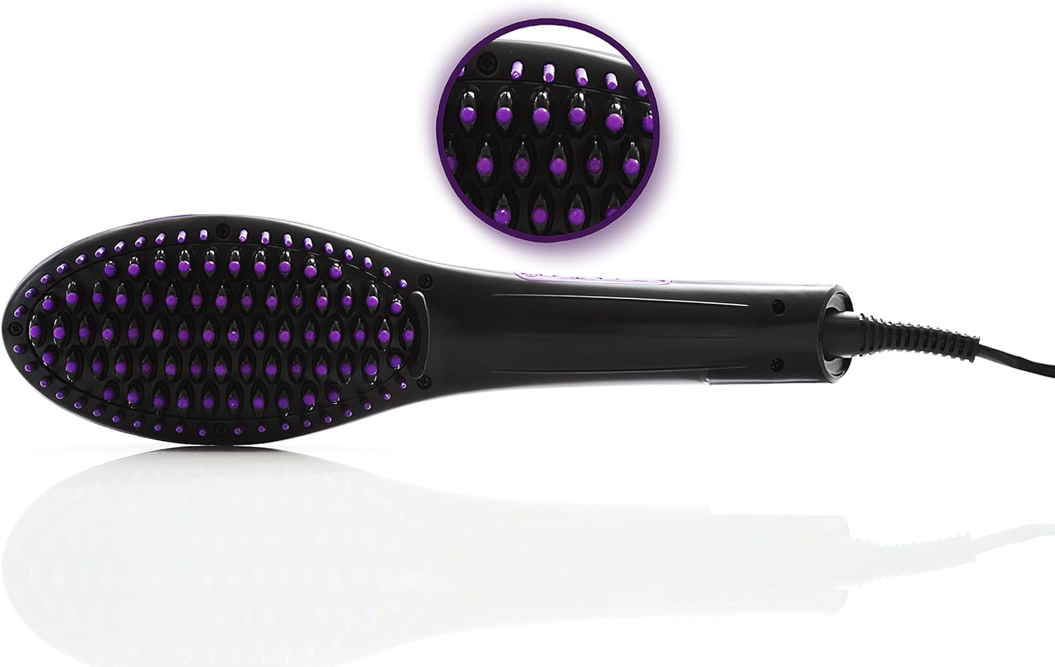 Fusion Ceramic Hair Straightening Brush in Purple