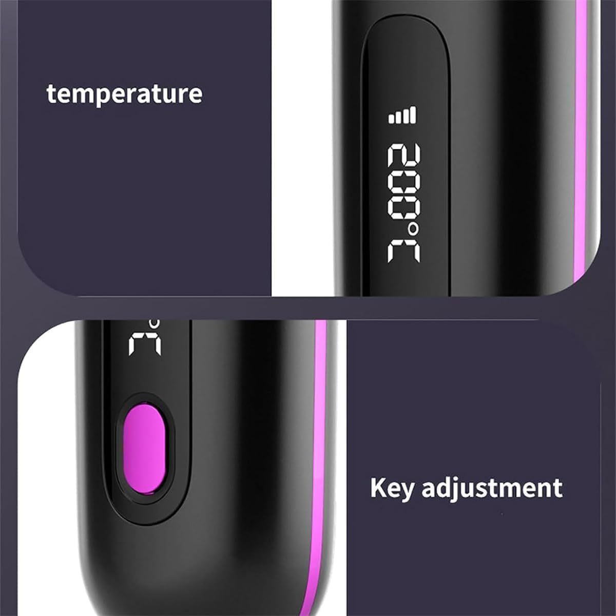 Portable Straightener Brush - Gobrush Pro, Go Brush Pro Straightener Rechargeable & Cordless Mini Hair Straightener Comb,Portable Straightening Brush for Travel (White) image number 3