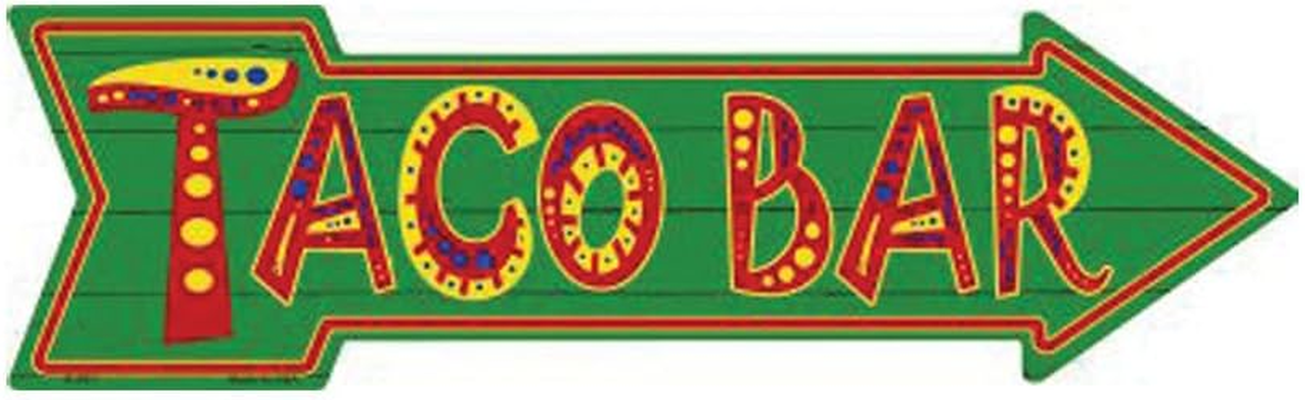 Smart Blonde Taco Bar Novelty Metal Arrow Sign A-351