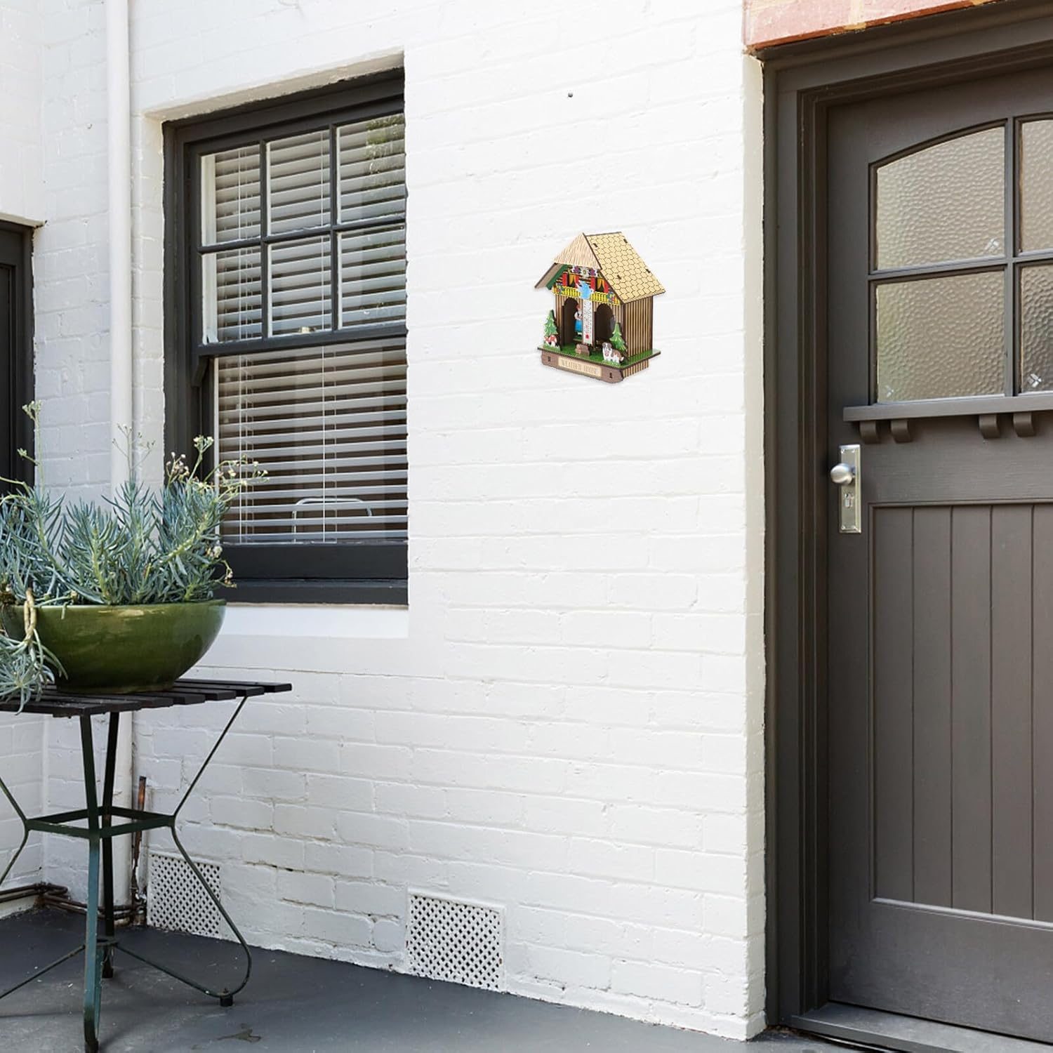 Totority Wall Thermometer Humidity Meter: Vertical Thermometer and Hygrometer - Temperature Humidity Gauge Meter for Indoor Outdoor Patio Garden image number 6