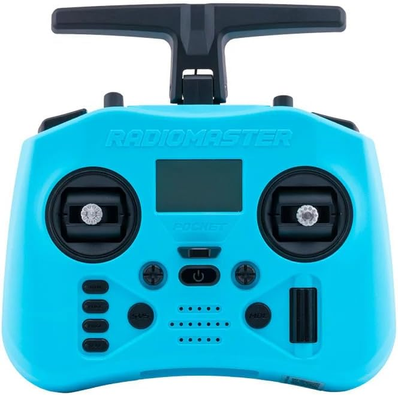 Opus Pocket Crush ELRS Portable Remote Controller Hall Gimbal Edgetx Built in LED Light Mode 2 (Blue)