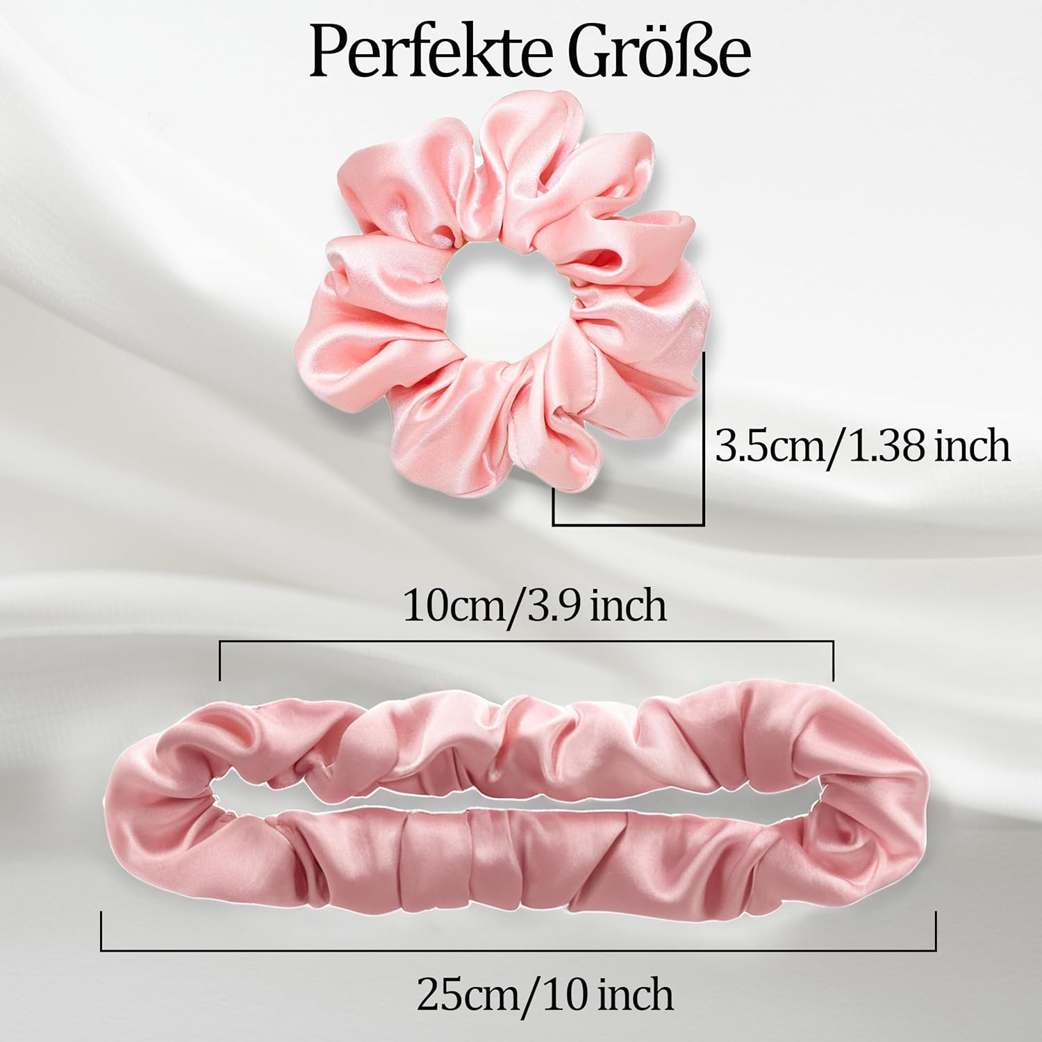 Silk Hair Scrunchie - Silk Hair Bands Made of 100% Mulberry Silk Silk Shrunchie Silk Stockings Hair Silk Hair Ties Made of Mulberry Silk, Silk Hair Band for Sleeping Scrunchies for Hair without Hair