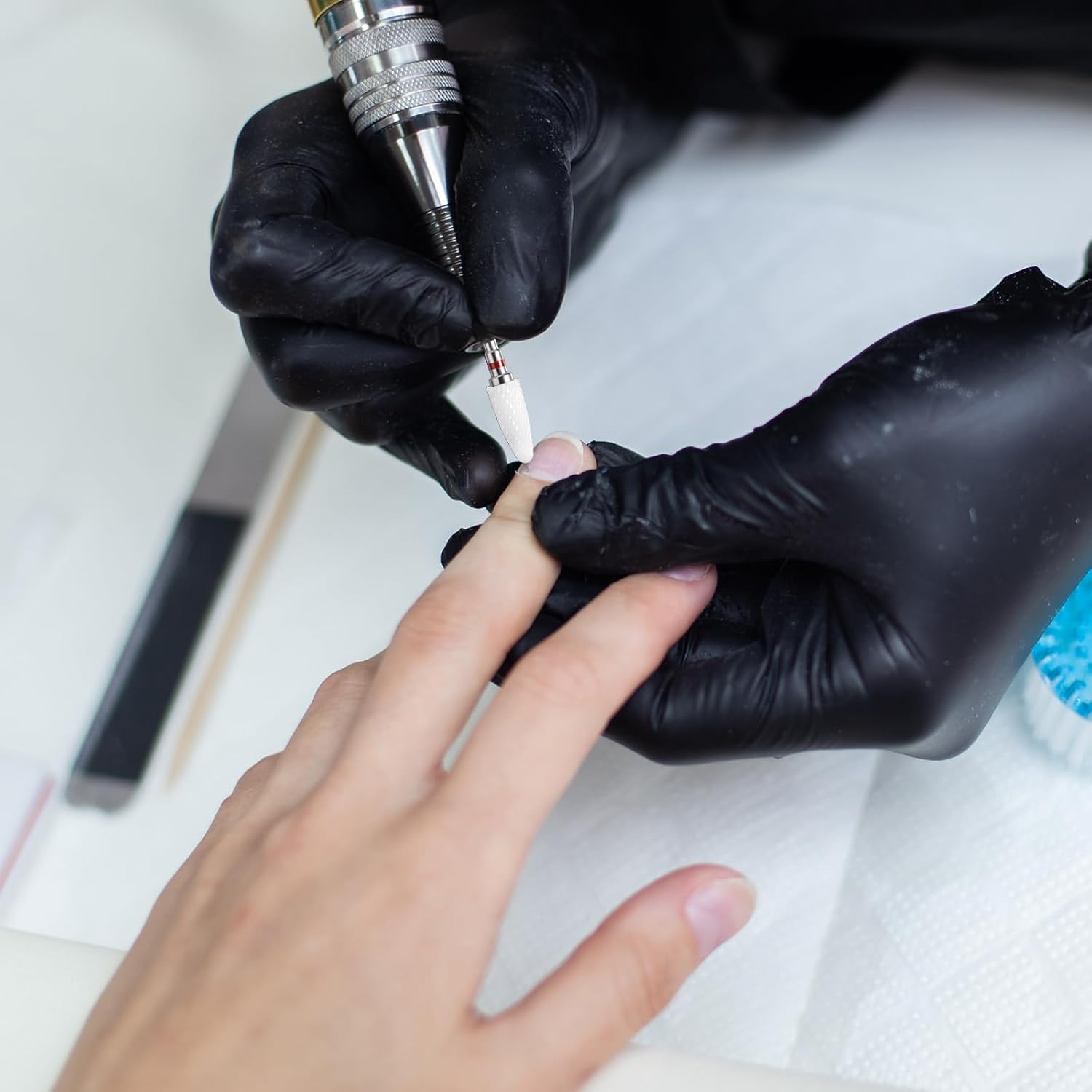 Heclia Set of 3 Nail Drill Bits Cutter Bit for Gel Nails Ceramic Nail Drill Set in Corn Shape 3/32 Inch Carbide Removal Tool Tungsten Professional Cone Nail File Quick Cuticle Cleaner image number 6